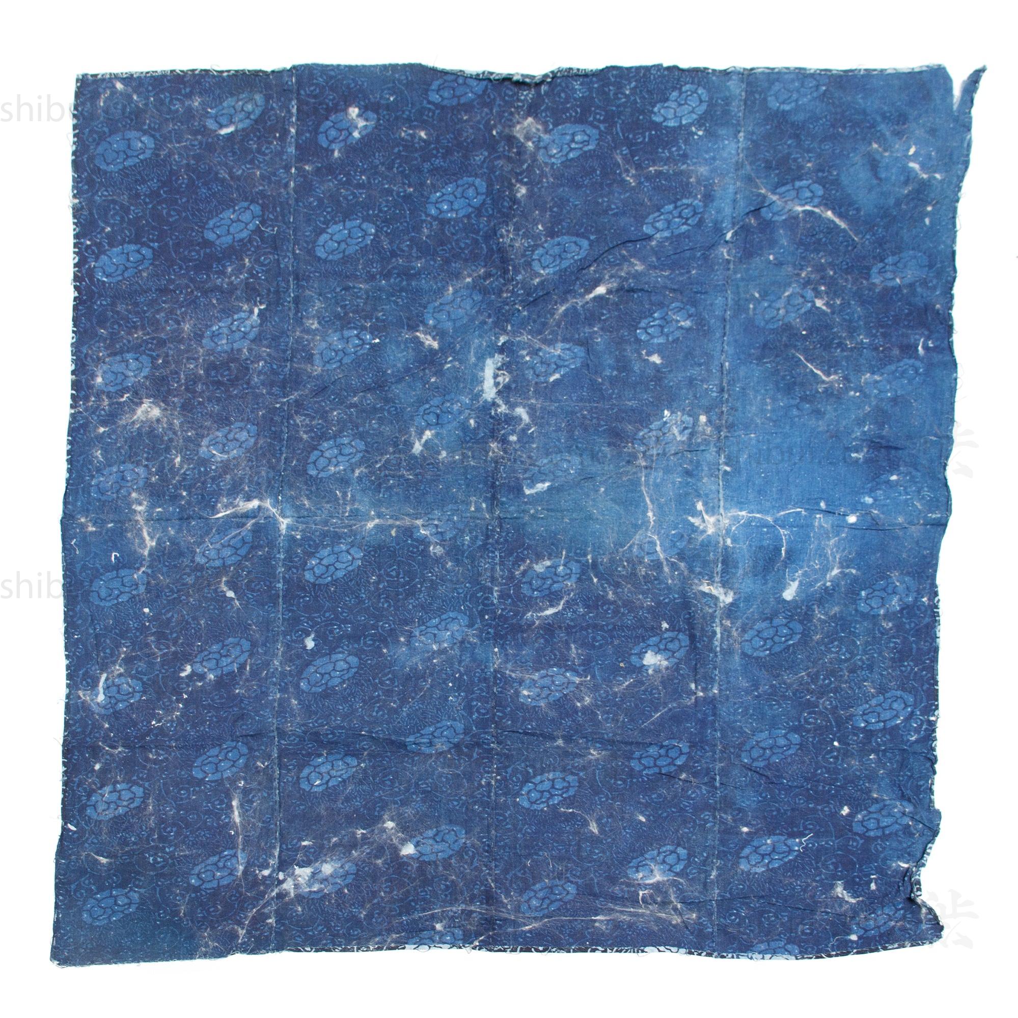 4-Panel Japanese Indigo Katazome Futonji Sheet