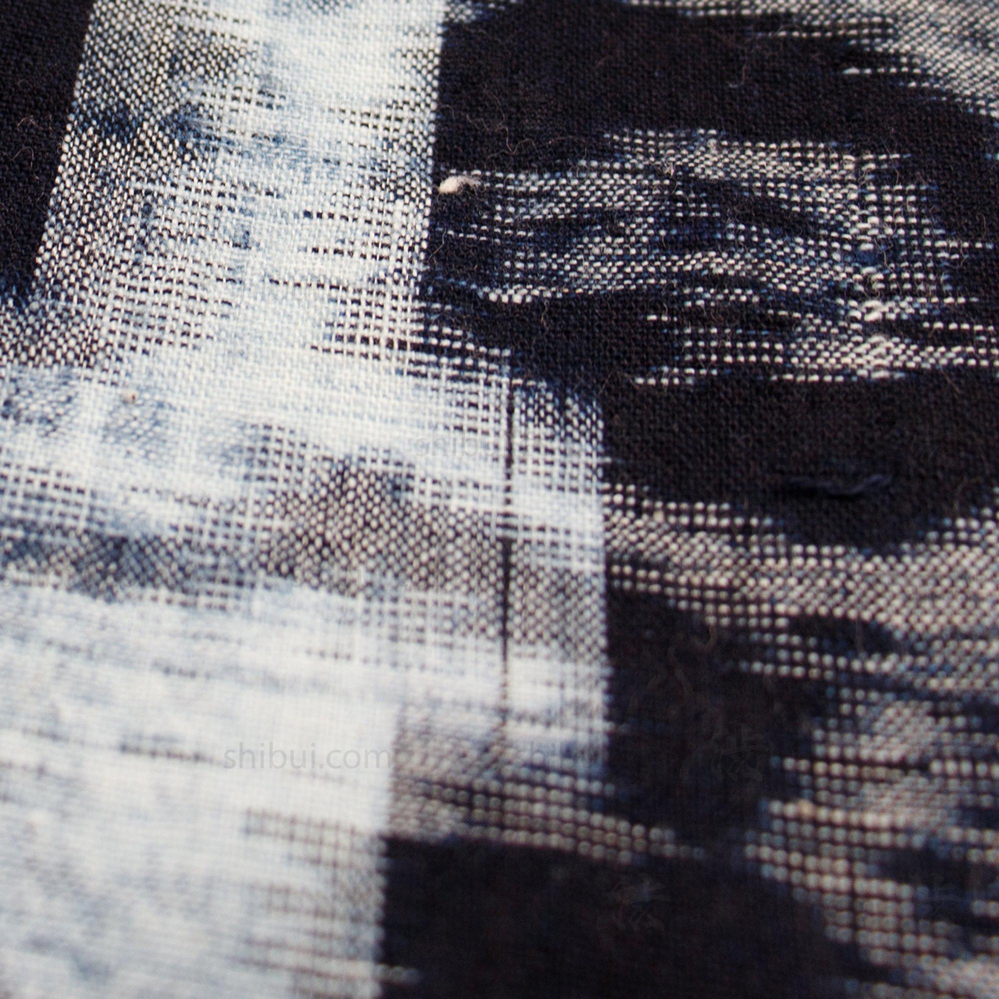 Japanese Antique Tsuru-Kame Indigo Futon Cover | 4-Panel E-Gasuri Futonji