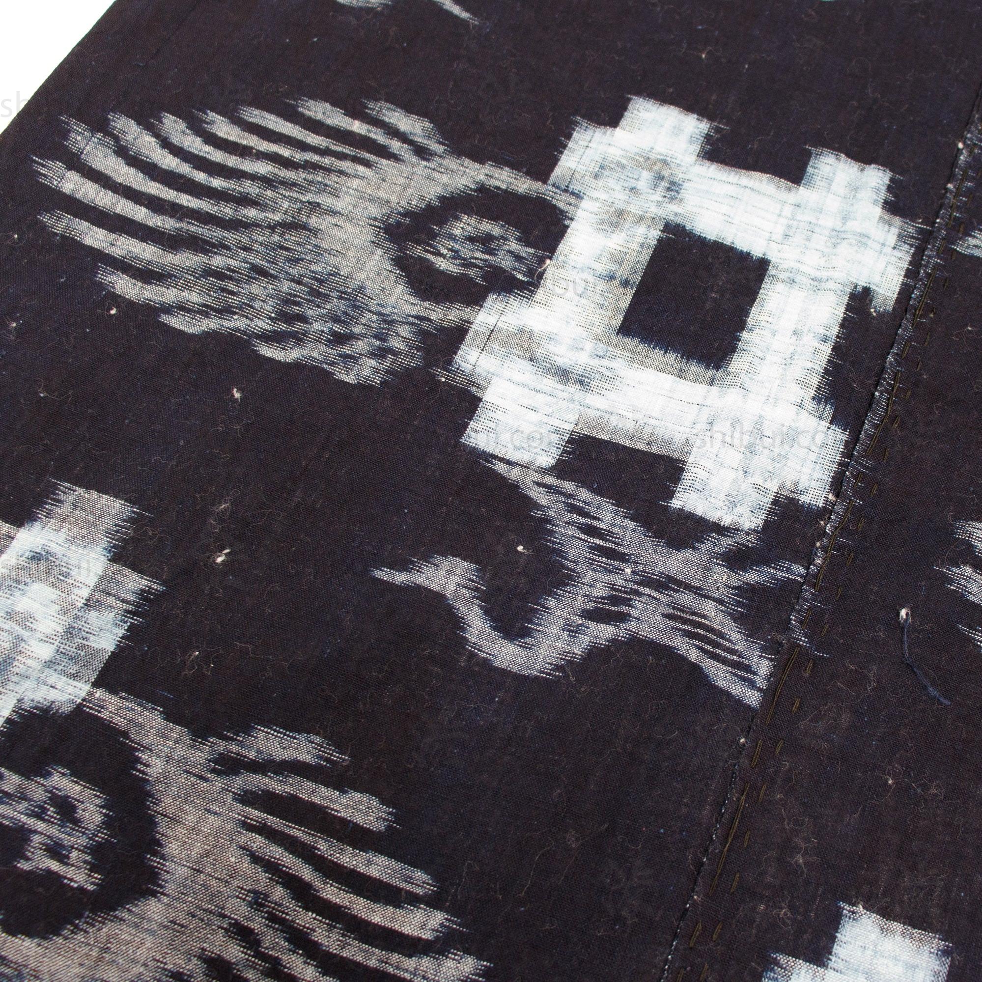 Japanese Antique Tsuru-Kame Indigo Futon Cover | 4-Panel E-Gasuri Futonji