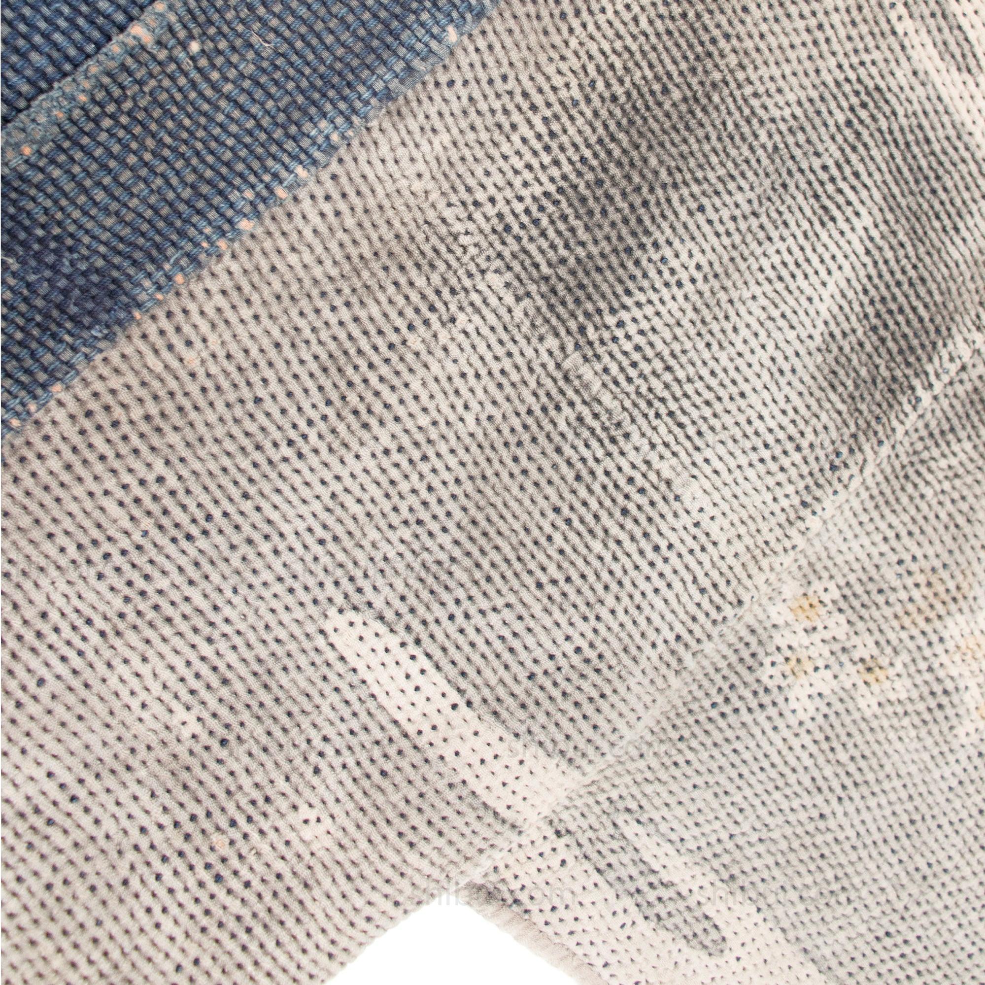 Shobo Hanten - Antique Japanese Reversible Sashiko Fireman's Coat