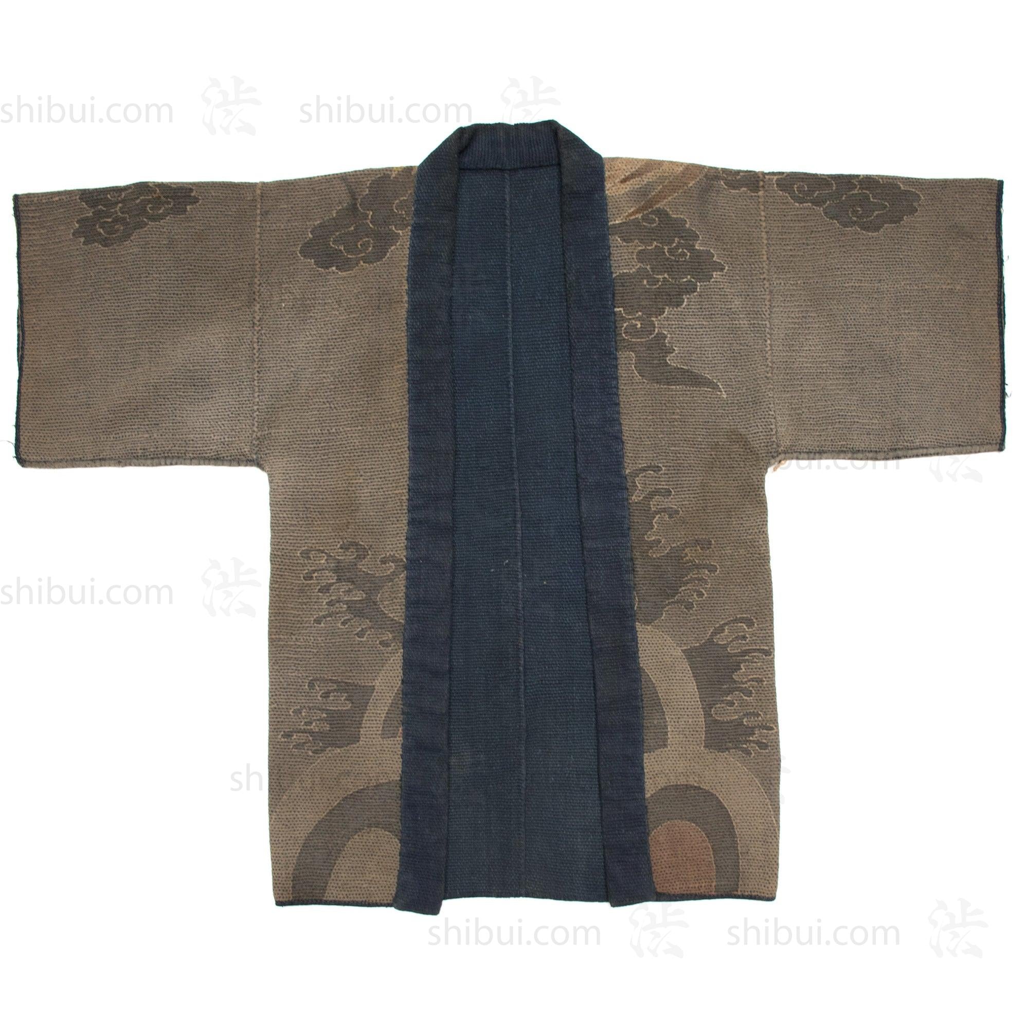 Dragon Shobo Hanten | Antique Japanese Reversible Sashiko Fireman's Coat