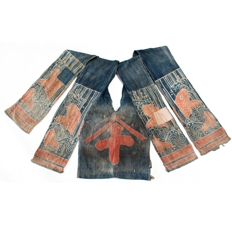 Climbing Koi Tsutsugaki Umagake | Festival Horse Banner | Japanese Indigo