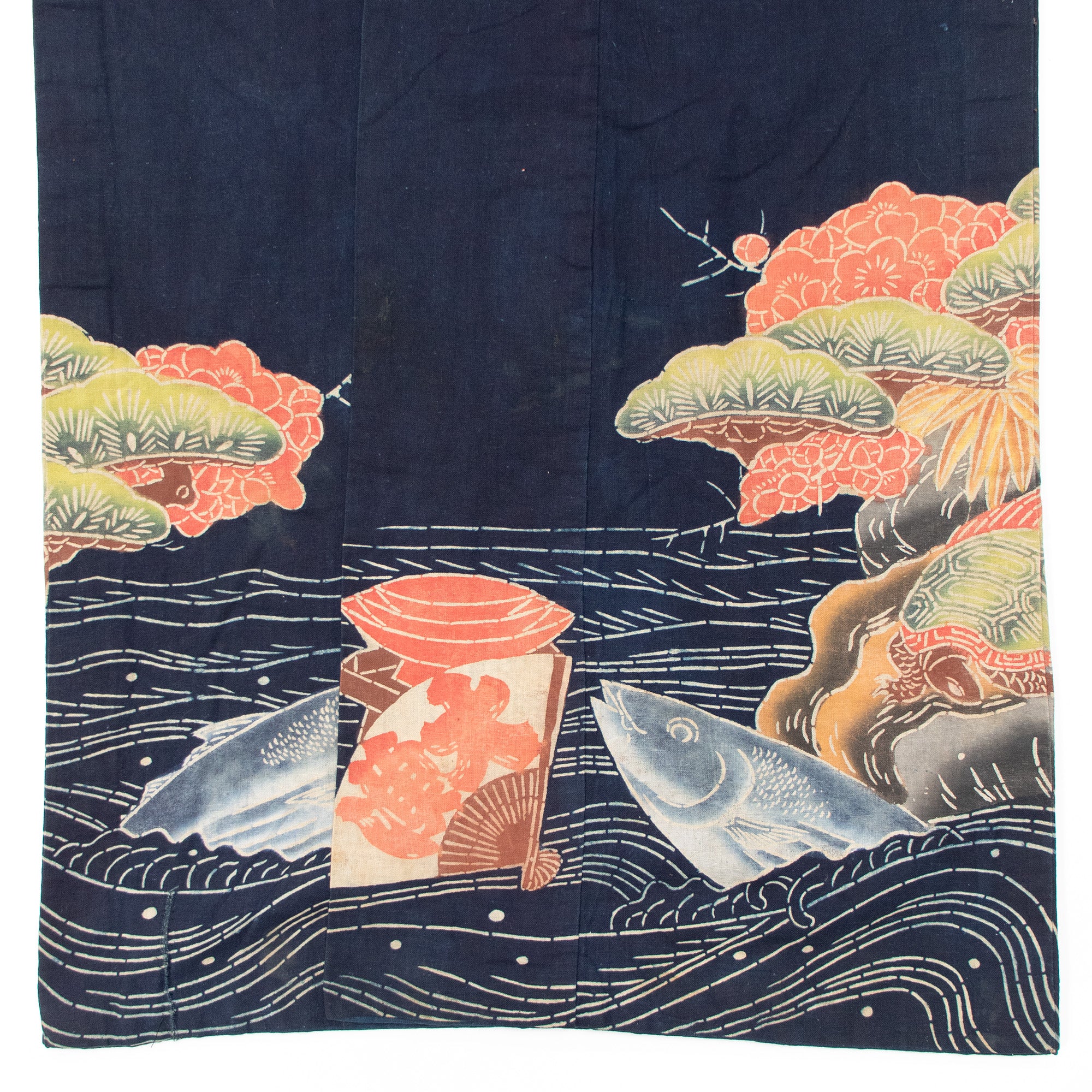 Maiwai Festival Coat for Fisherman with Tsuru-Kame Motif