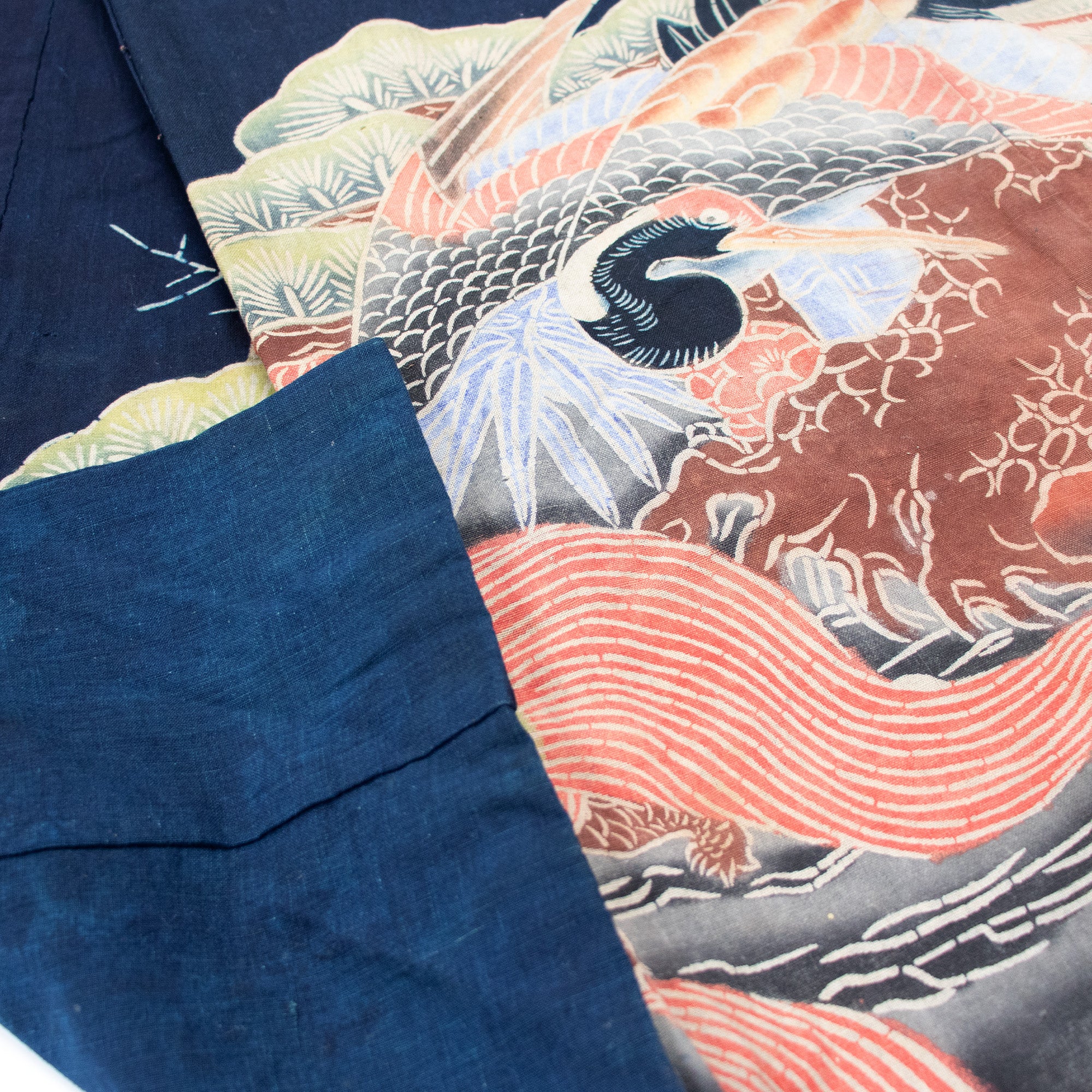Maiwai Festival Coat for Fisherman with Tsuru-Kame Motif