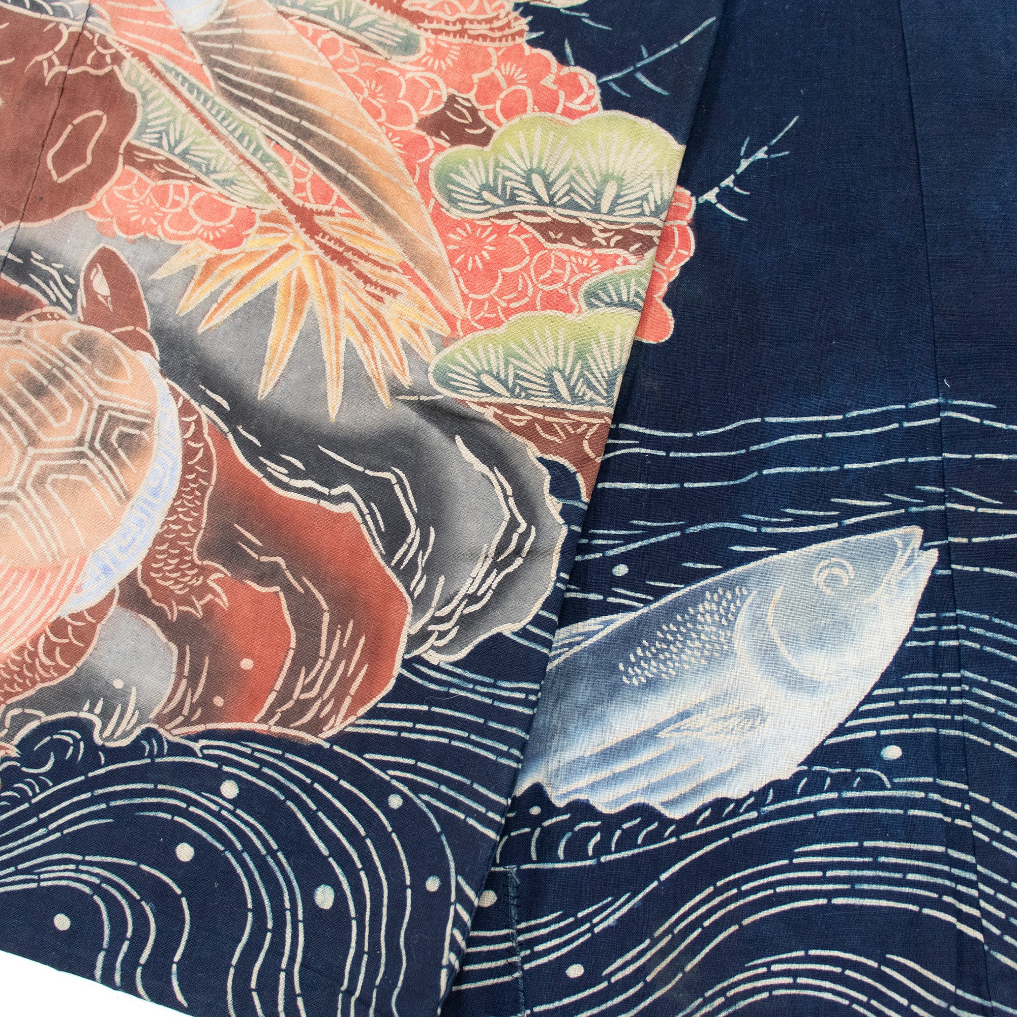 Maiwai Festival Coat for Fisherman with Tsuru-Kame Motif