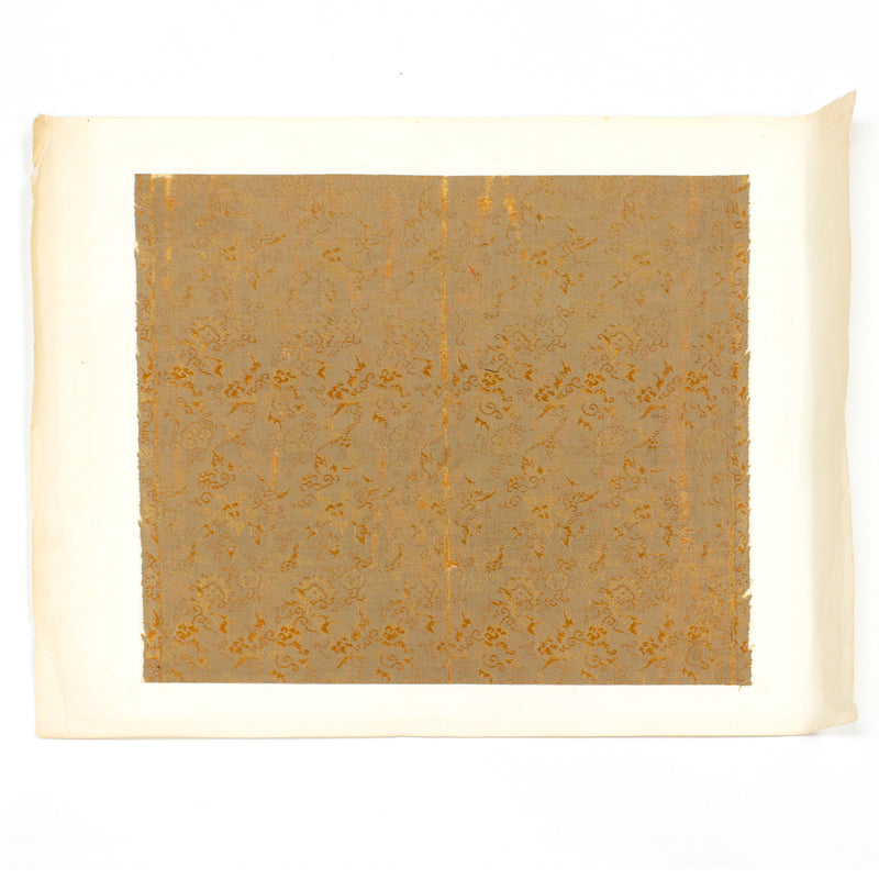 Brocade Silk Textile Fragment 19th Century