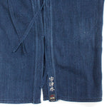 Indigo Dyed Kendo Jacket with Sashiko-Style Stitching