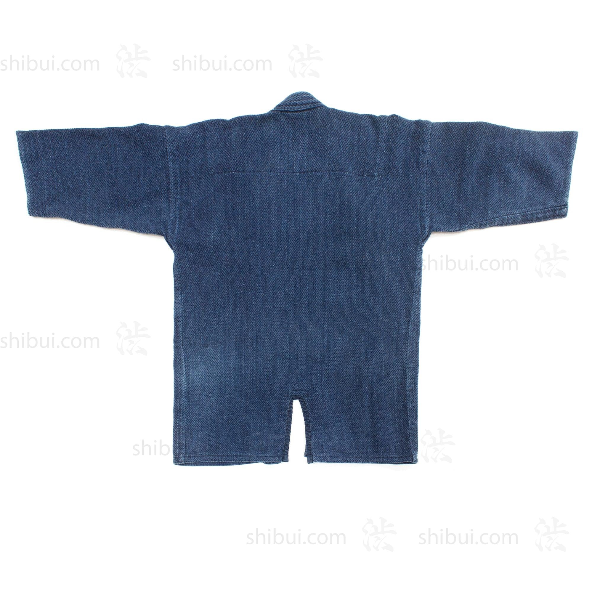 Indigo Dyed Kendo Jacket with Sashiko-Style Stitching