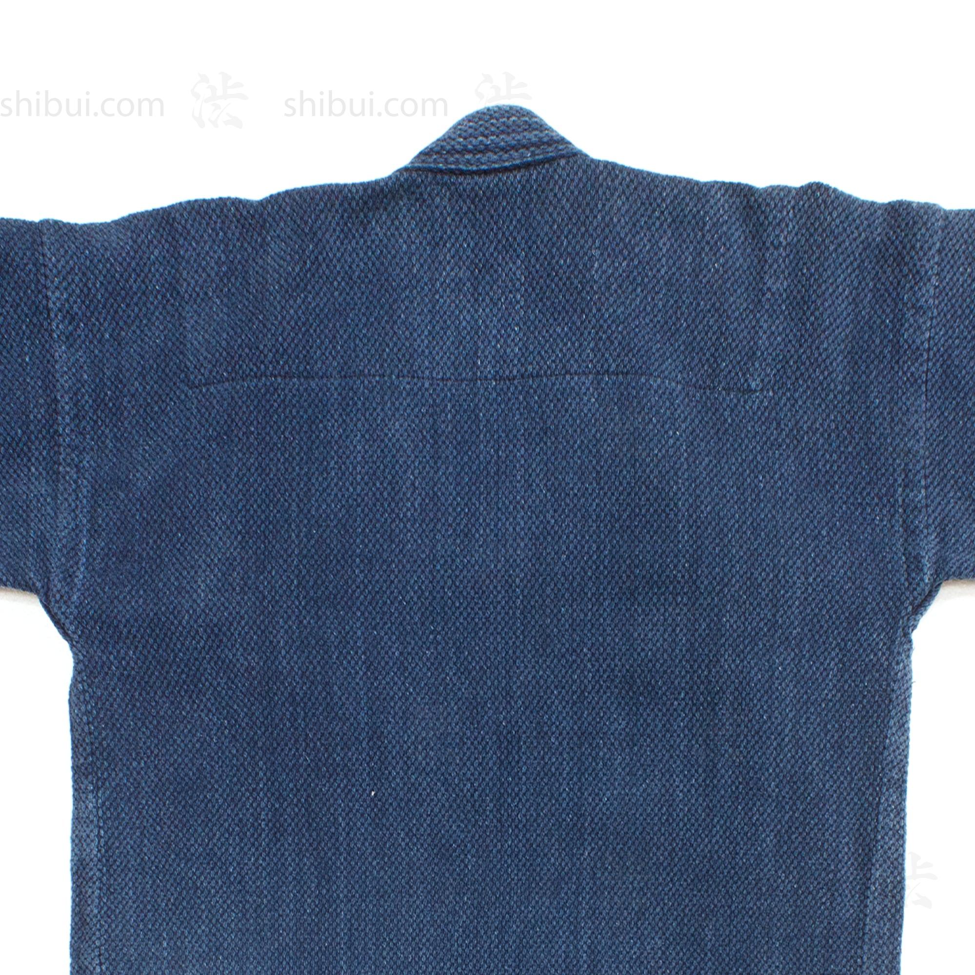 Indigo Dyed Kendo Jacket with Sashiko-Style Stitching