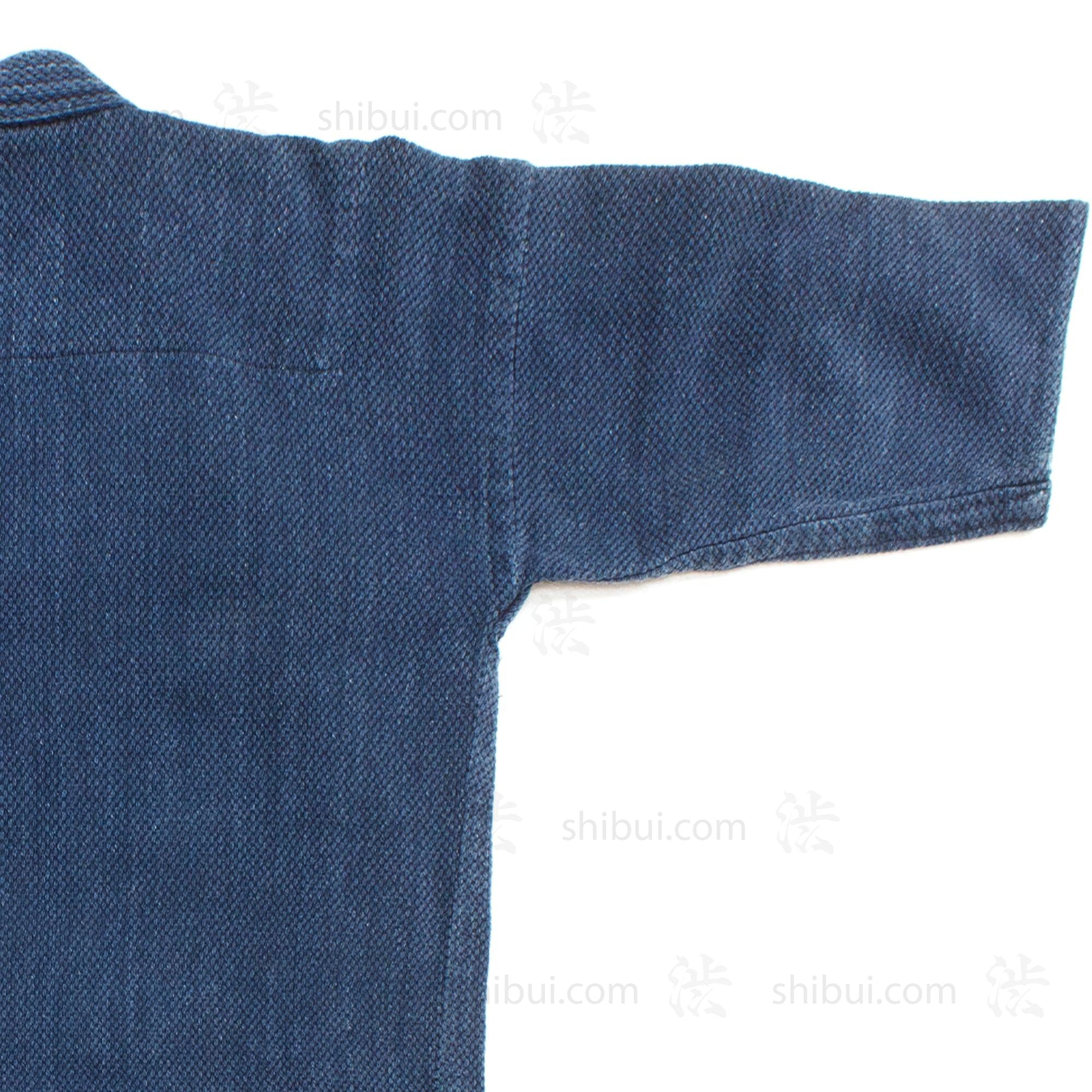 Indigo Dyed Kendo Jacket with Sashiko-Style Stitching