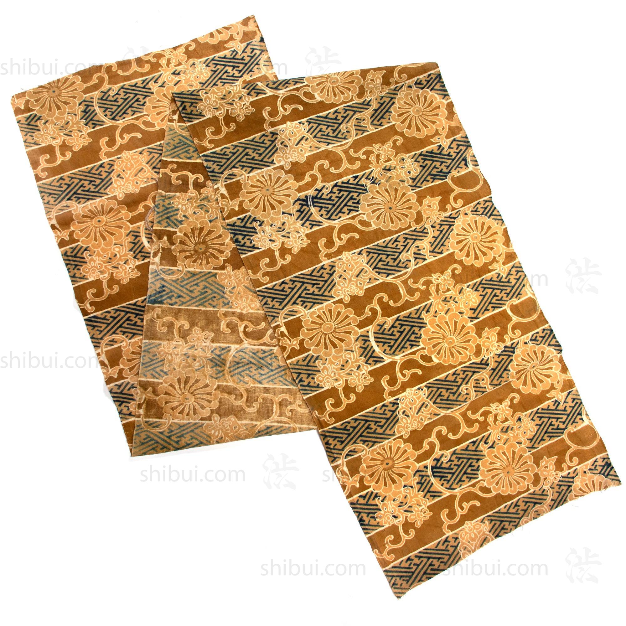 Sarasa Katazome Textile Fragment | Japanese Stencil Dyed