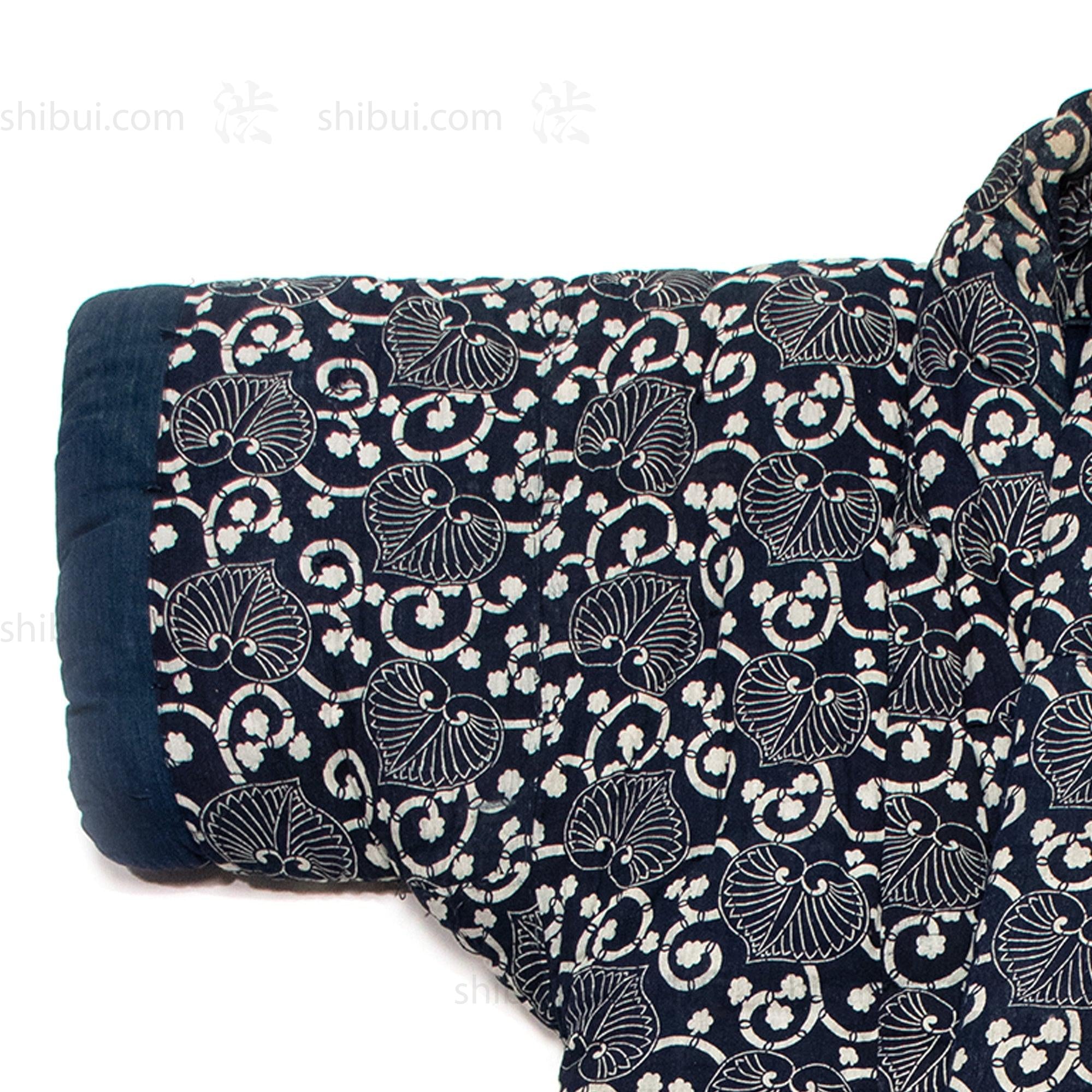 Large Japanese Indigo Cotton Katazome Yogi