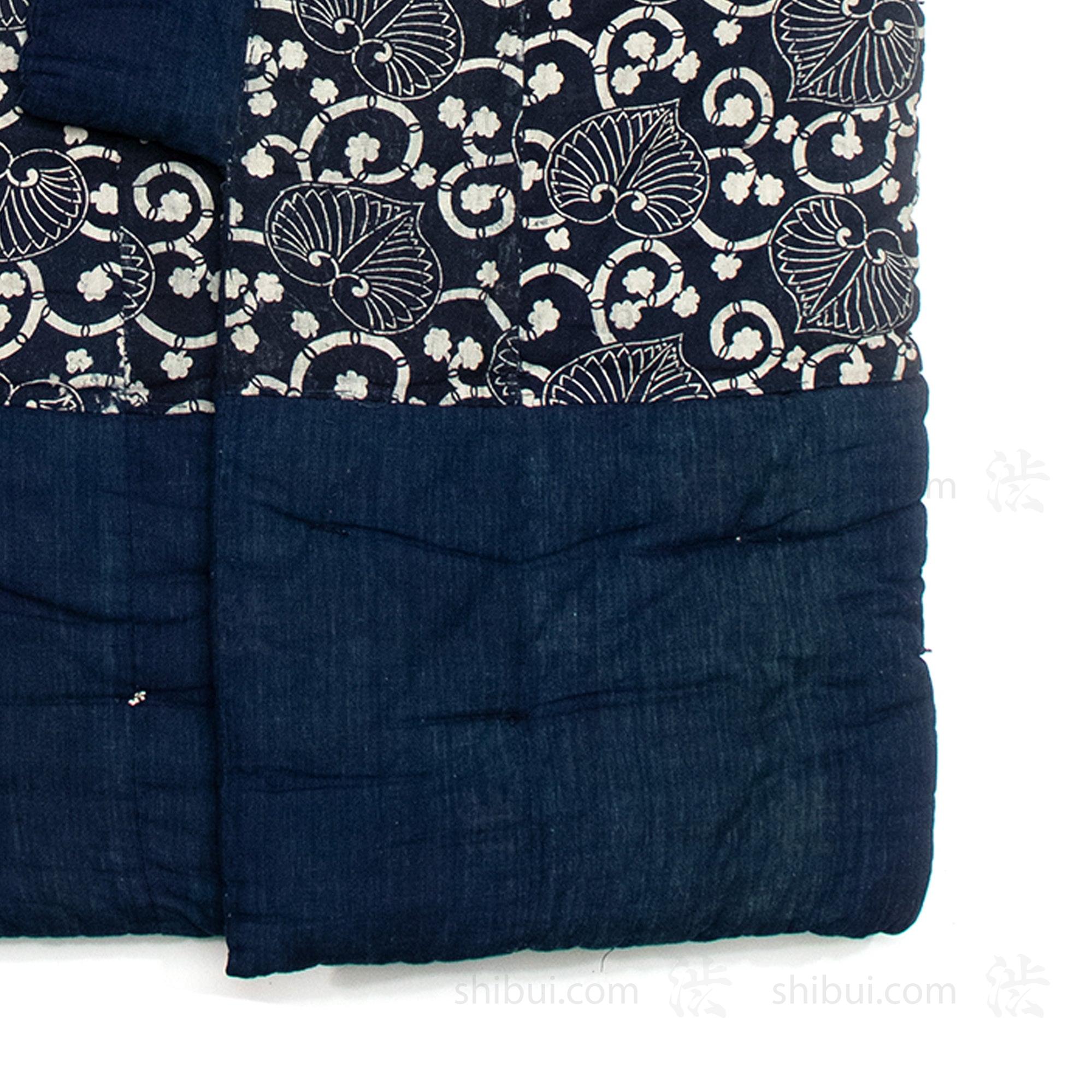 Large Japanese Indigo Cotton Katazome Yogi