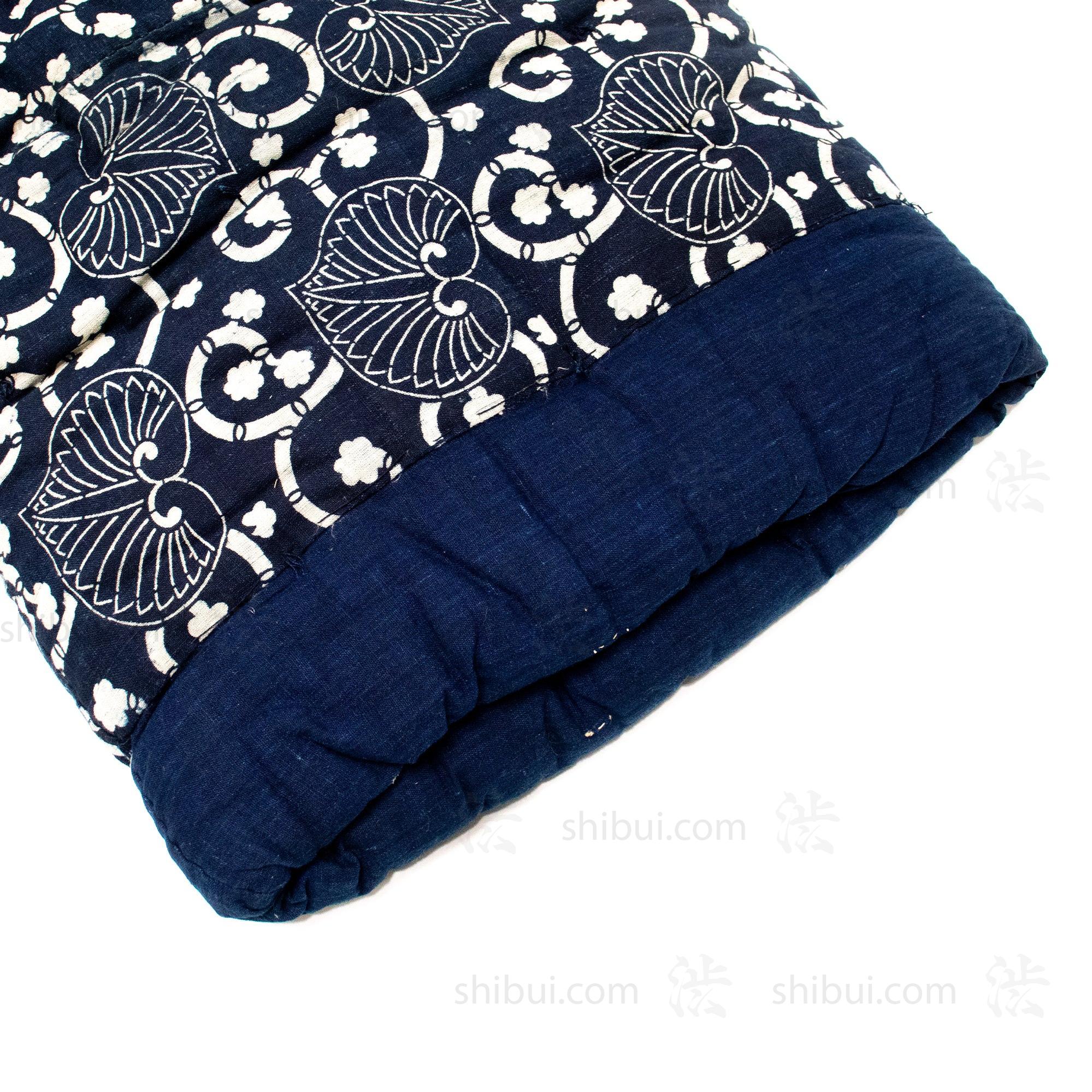 Large Japanese Indigo Cotton Katazome Yogi