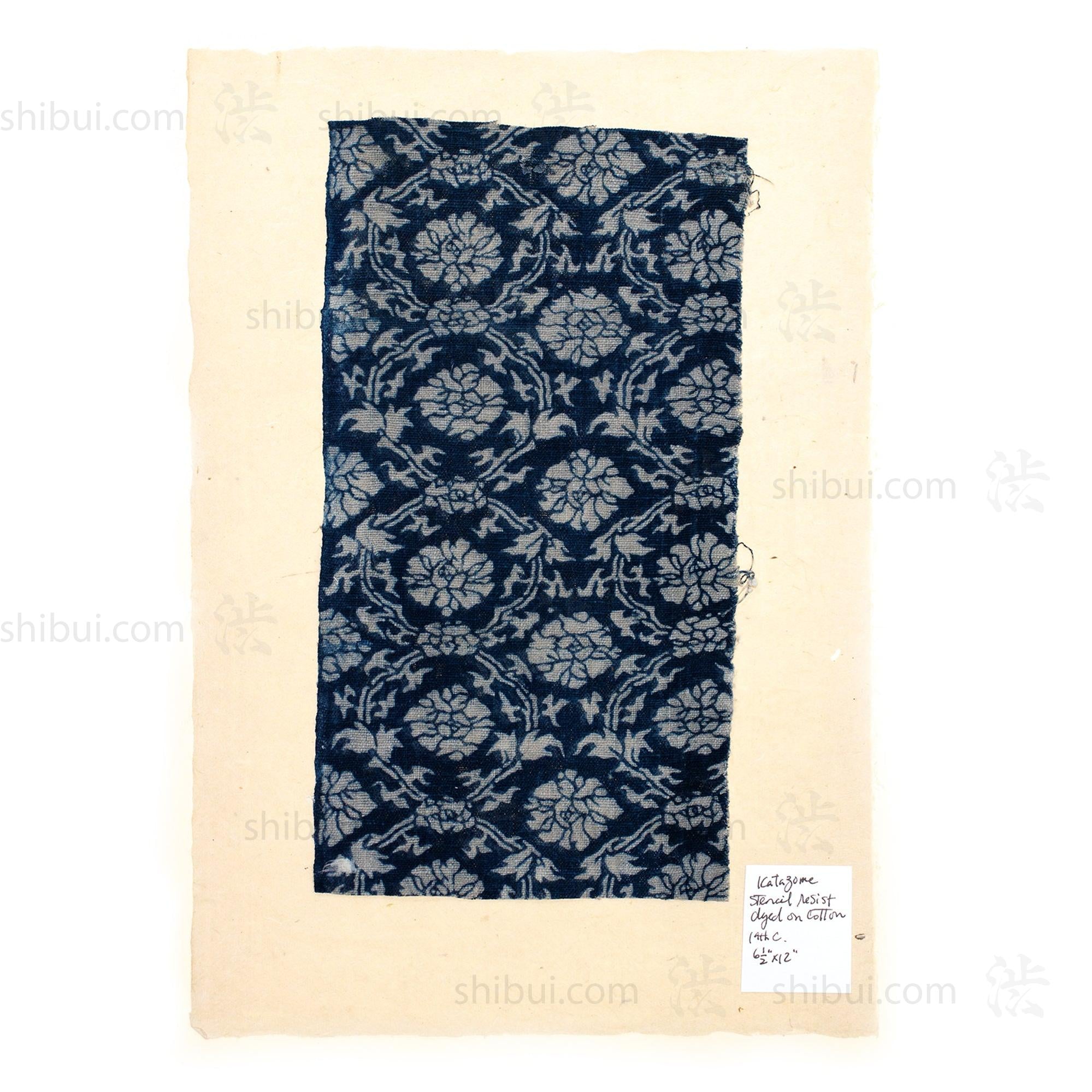 Katazome Textile Fragment