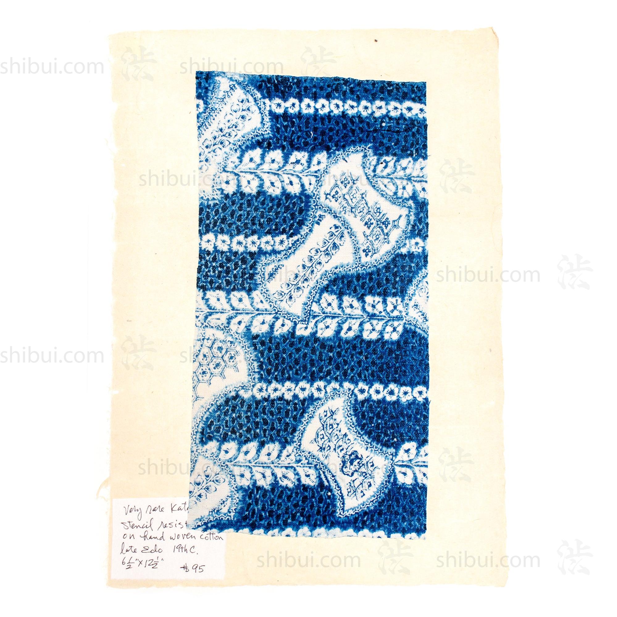 Katazome Textile Fragment