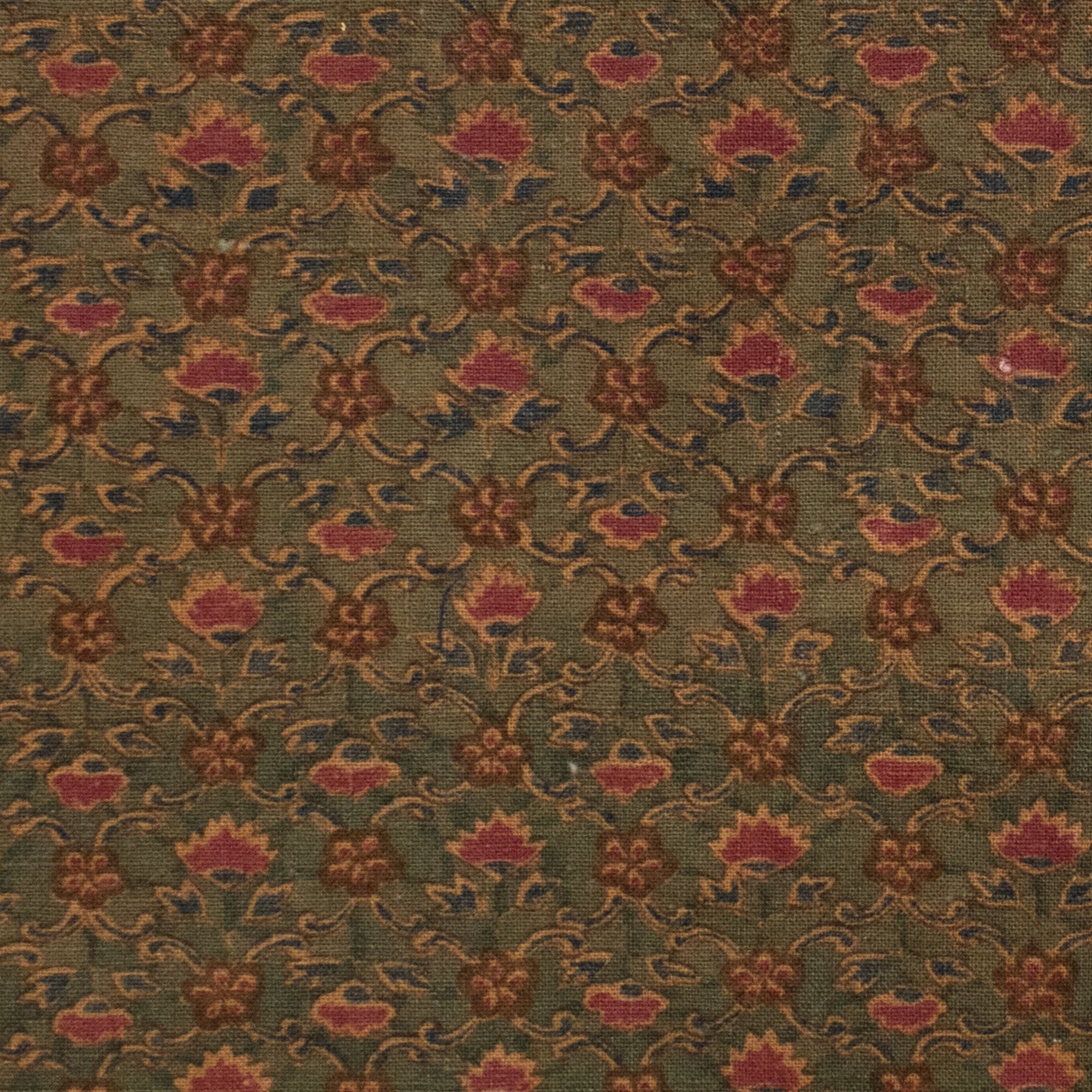 Japanese Meiji Wazasaras Chintz Textile Fragment
