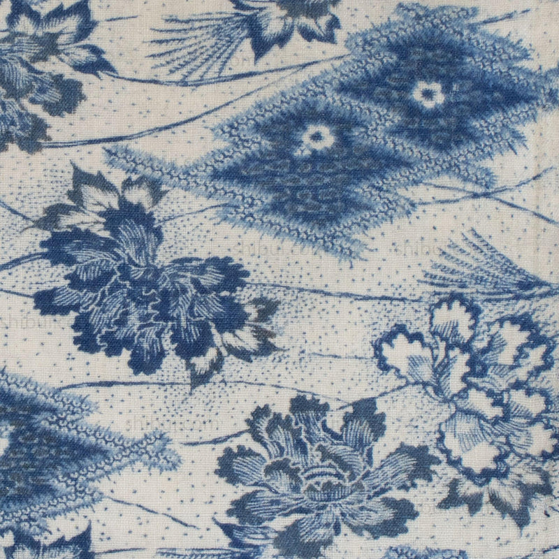 Katazome Fragment with Shibori Peony Motif