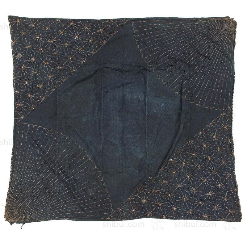 Large Japanese Indigo Dyed and Sashiko Stiched Furoshiki