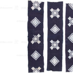 Snowflake Kasuri Textile Fragments | Japanese Indigo Cotton