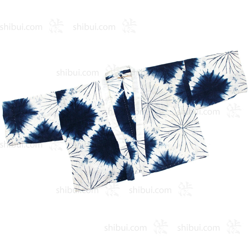 Indigo Dyed Shibori Han Juban | Jacket