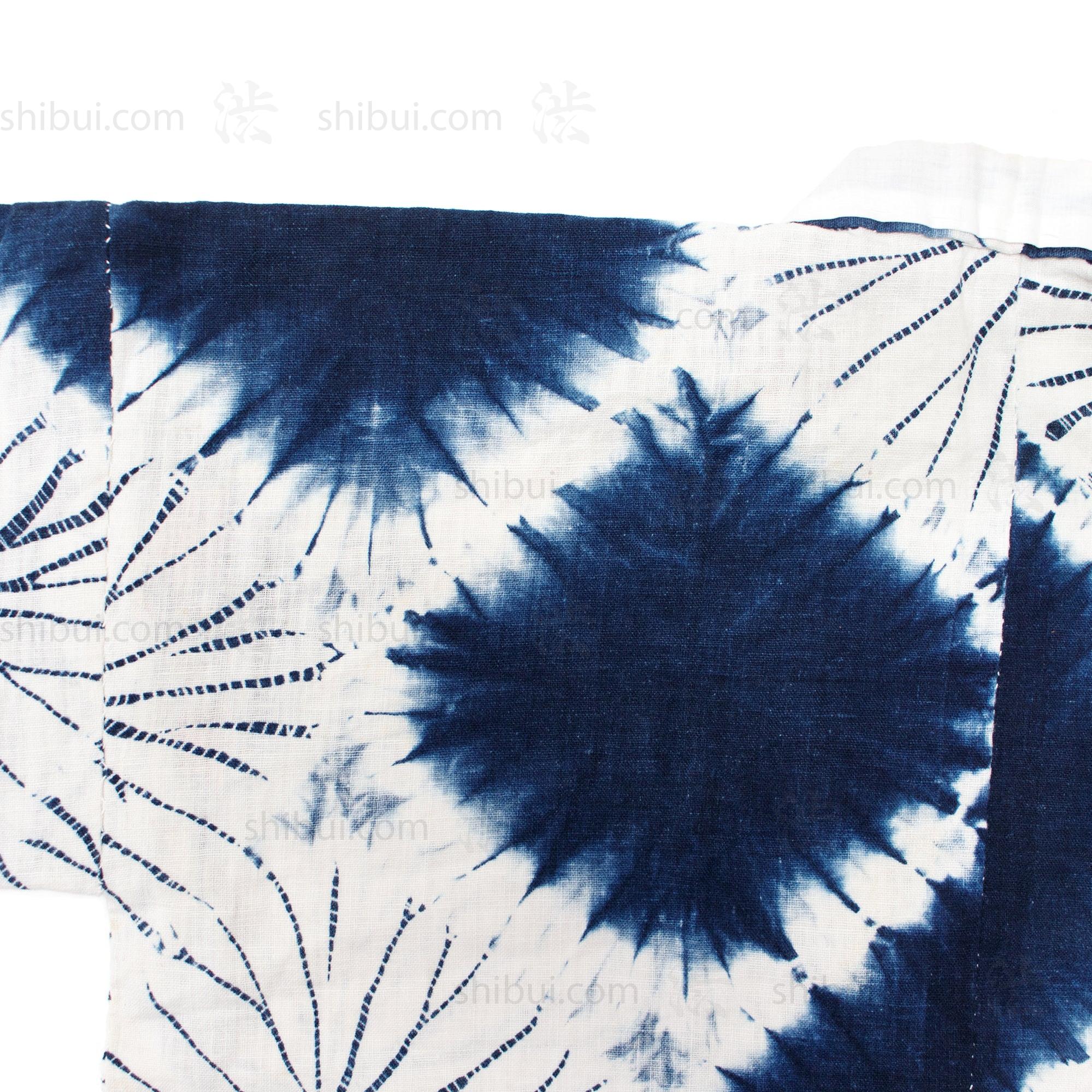 Indigo Dyed Shibori Han Juban | Jacket