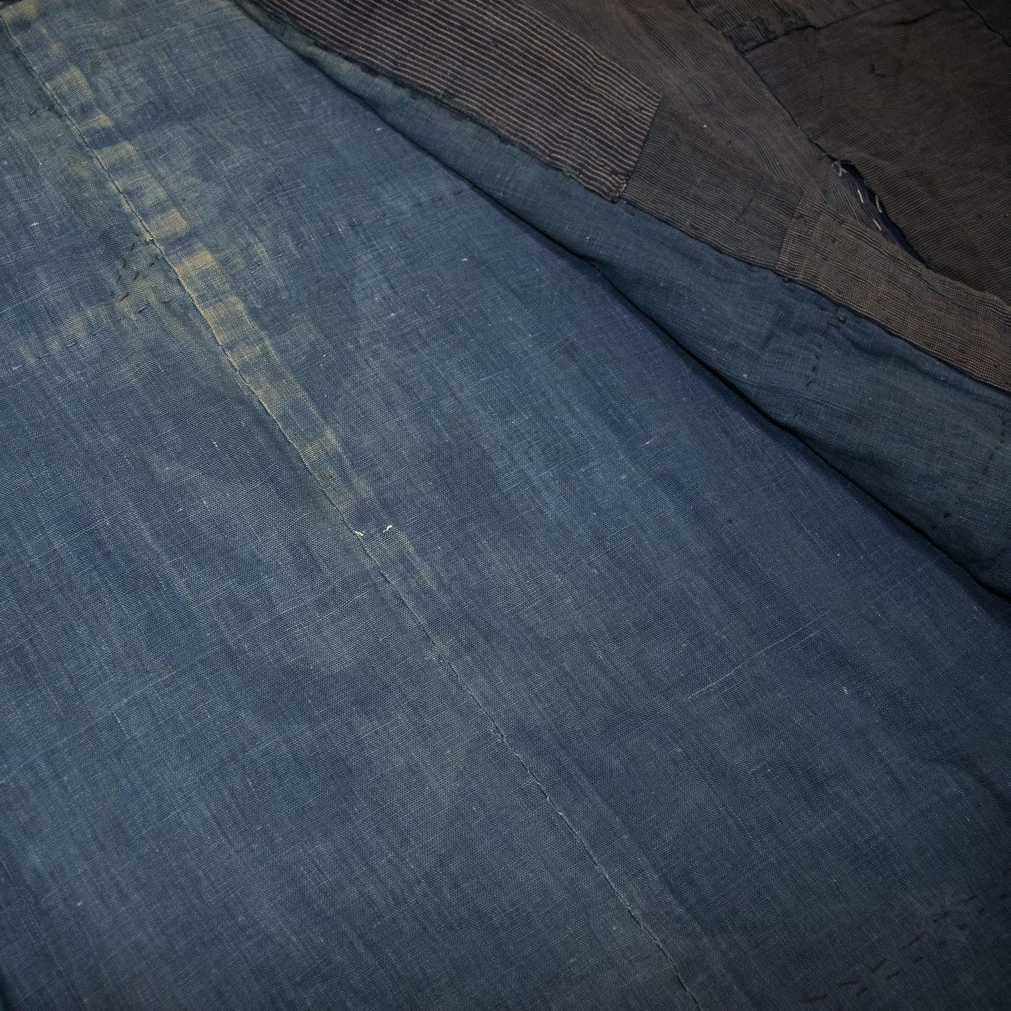 Japanese Boro Indigo Muilti Layer Short Coat