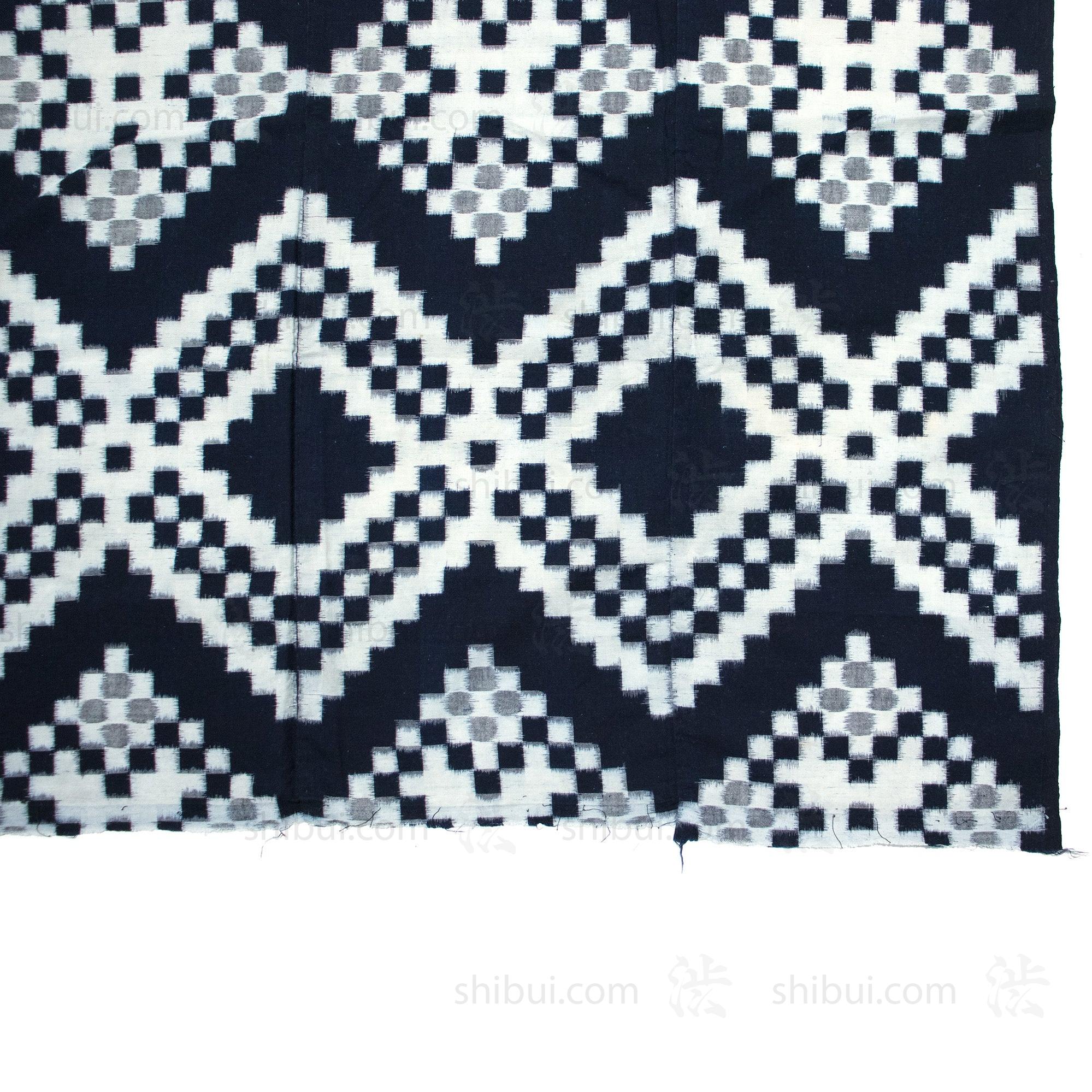 Snowflake Kasuri Sheet | Japanese Indigo Cotton