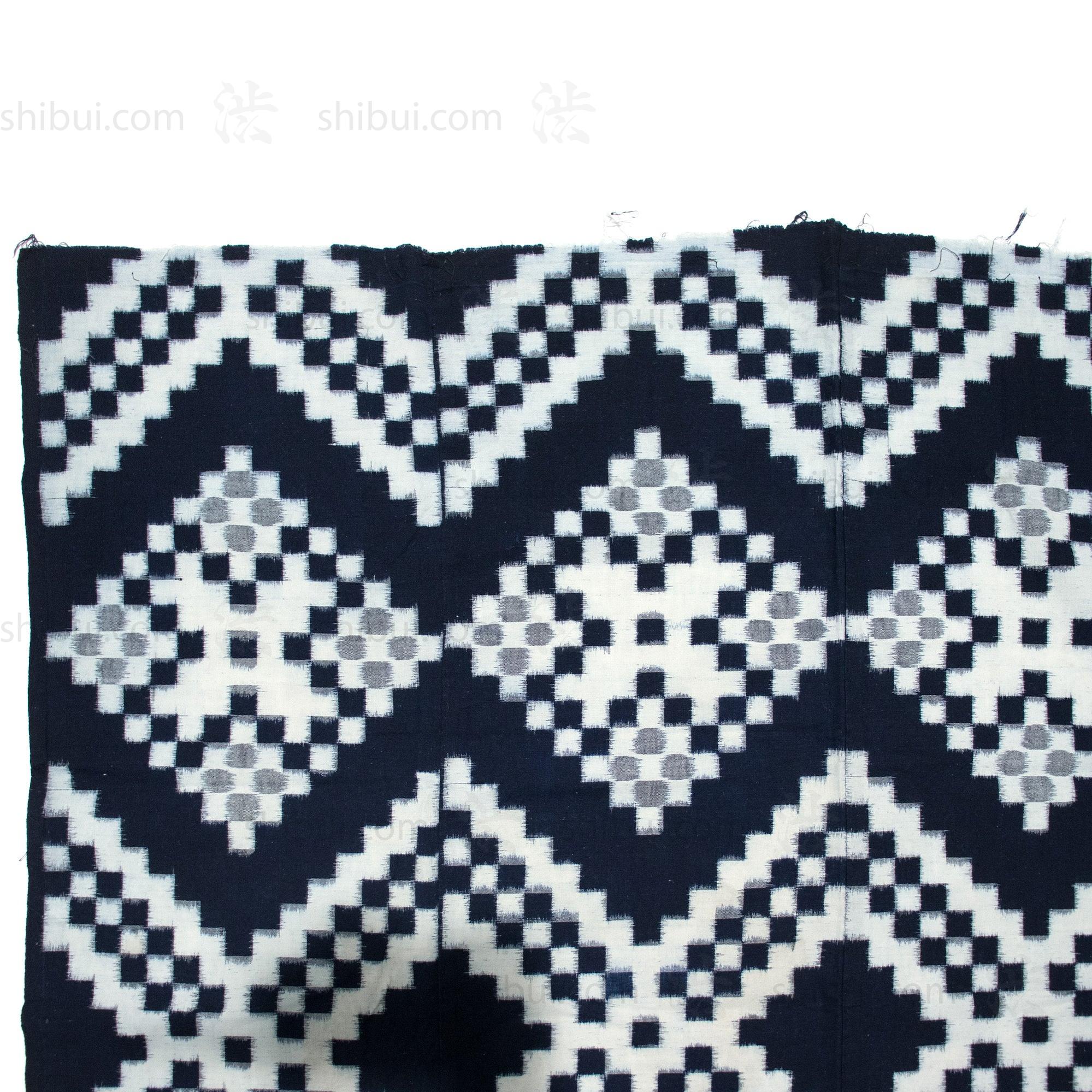 Snowflake Kasuri Sheet | Japanese Indigo Cotton