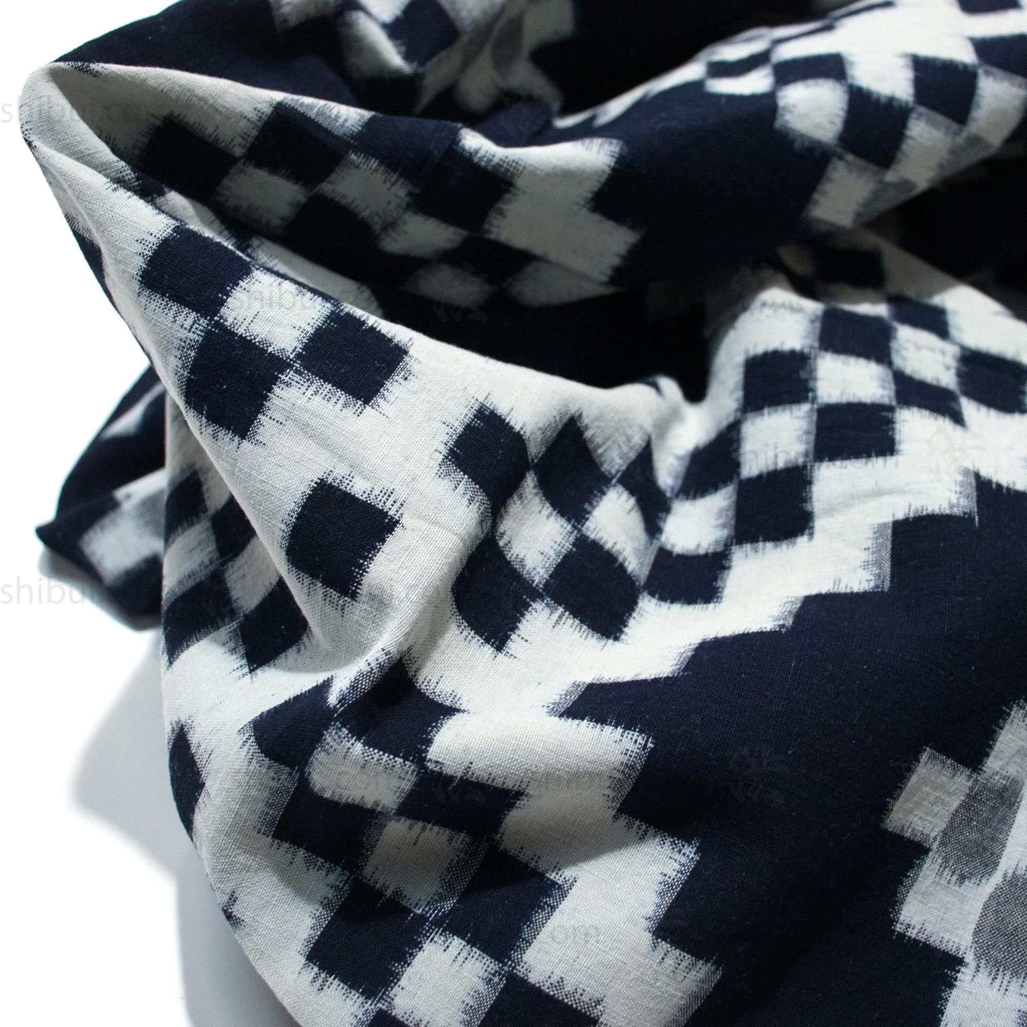 Snowflake Kasuri Sheet | Japanese Indigo Cotton