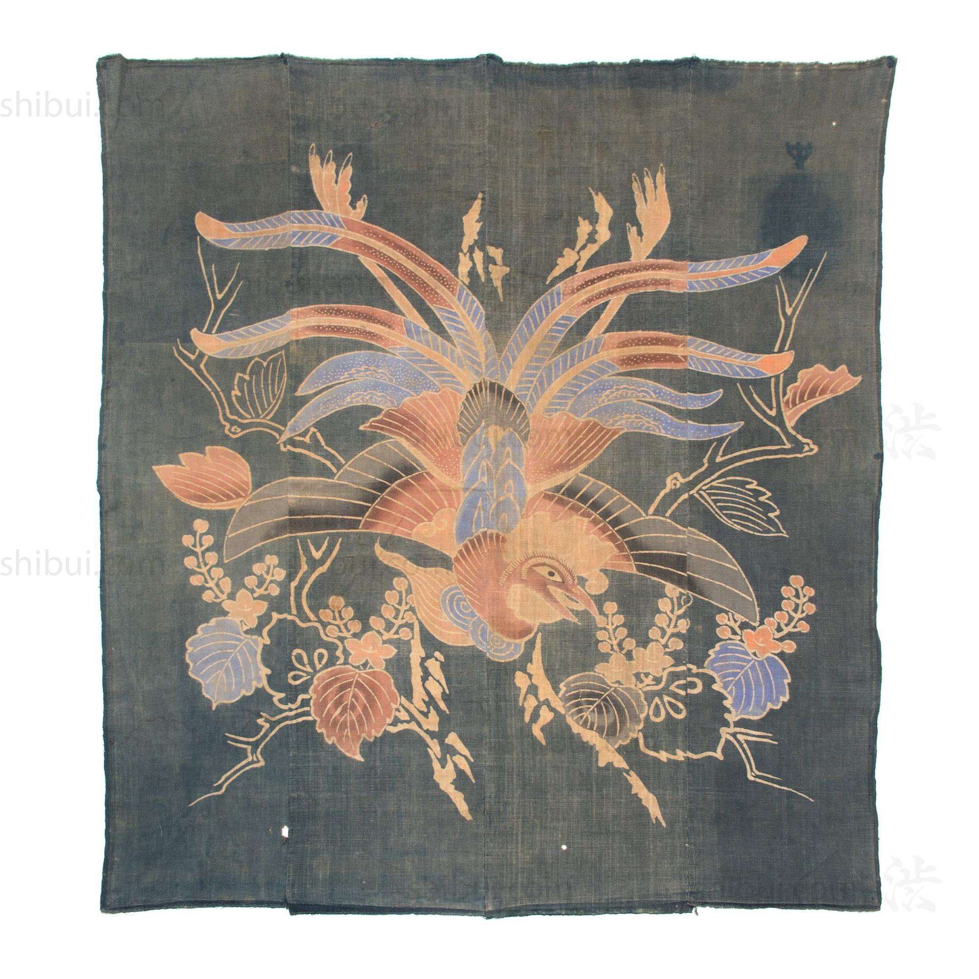 Katazome Phoenix 4 Panel futon cover