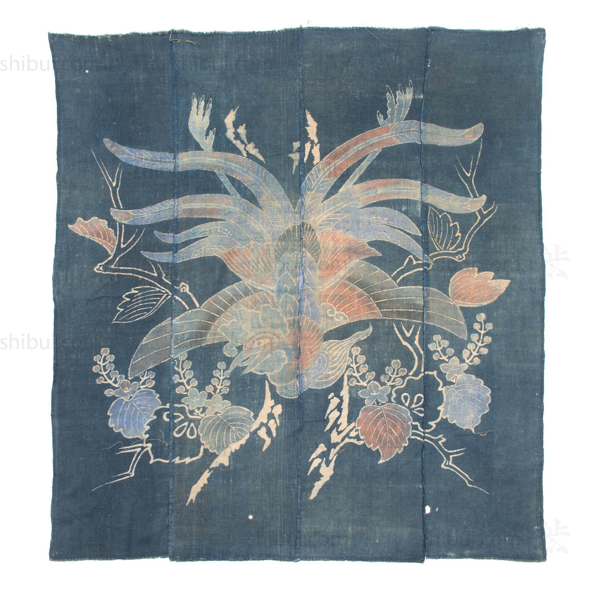 Katazome Phoenix 4 Panel futon cover