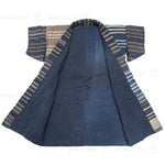 Japanese Boro Indigo Short Zanshiori Shima Coat