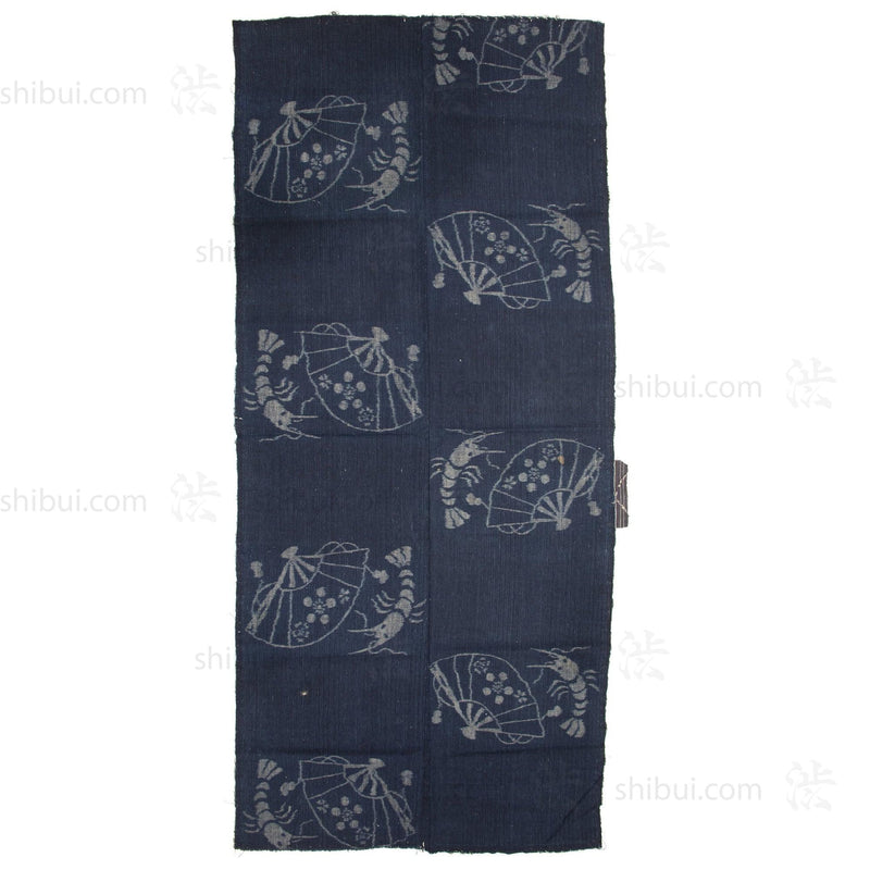 Shrimp Kasuri Two Panel | Japanese Indigo Cotton