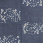 Shrimp Kasuri Two Panel | Japanese Indigo Cotton