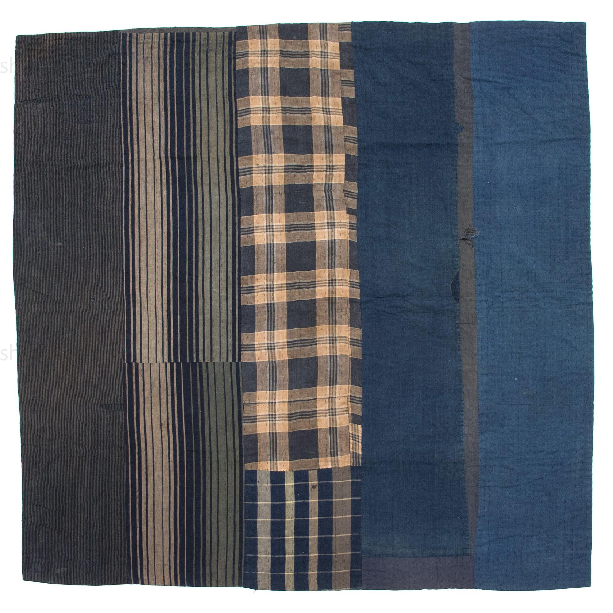 Boro Multilayer Blanket Made From Happi Coat | Japanese Indigo
