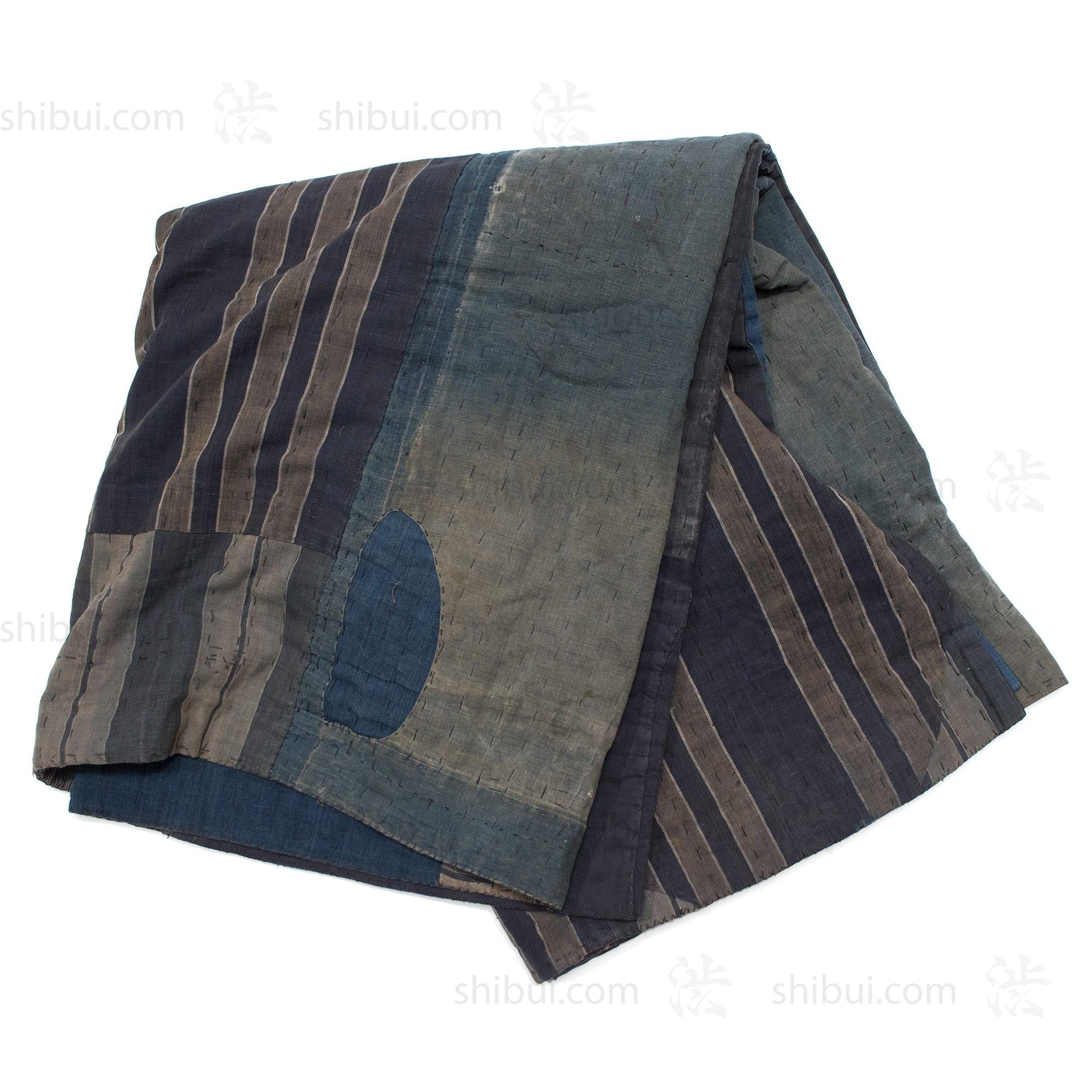 Boro Multilayer Blanket Made From Happi Coat | Japanese Indigo