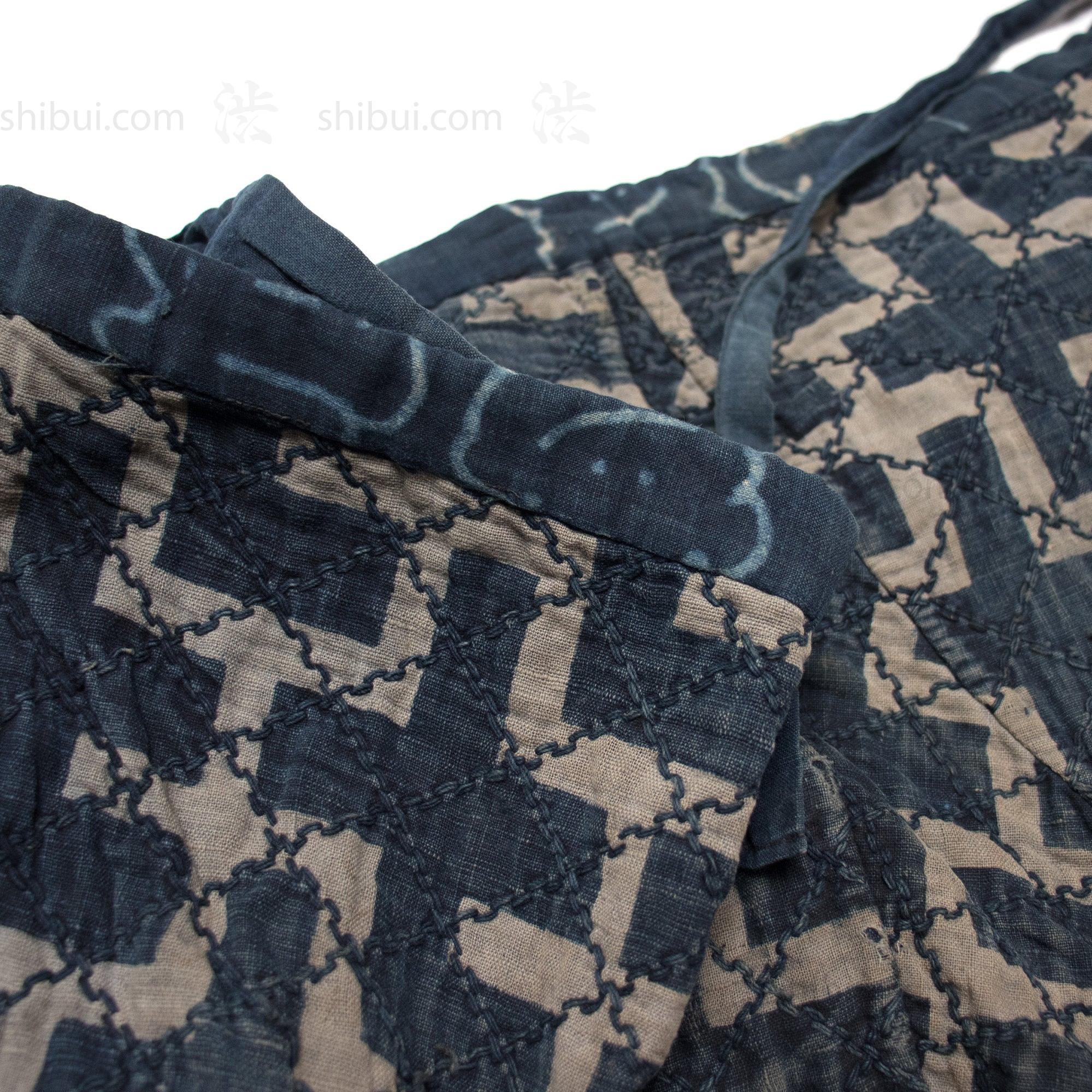 Antique Japanese Sashiko Momohiki Fireman's Pants