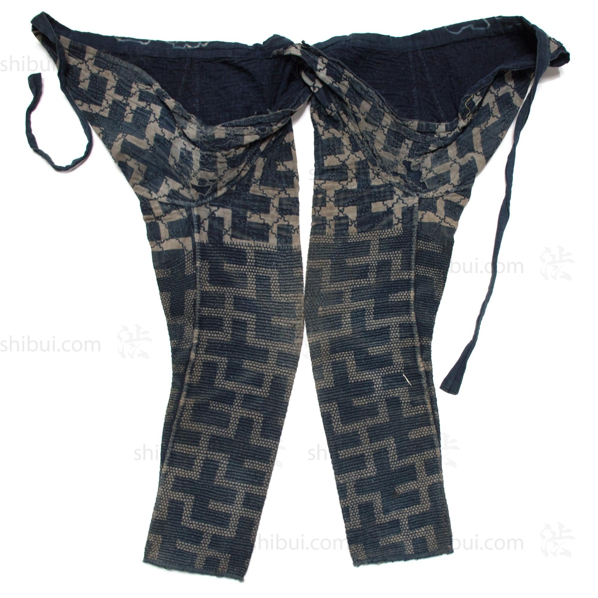Antique Japanese Sashiko Momohiki Fireman's Pants
