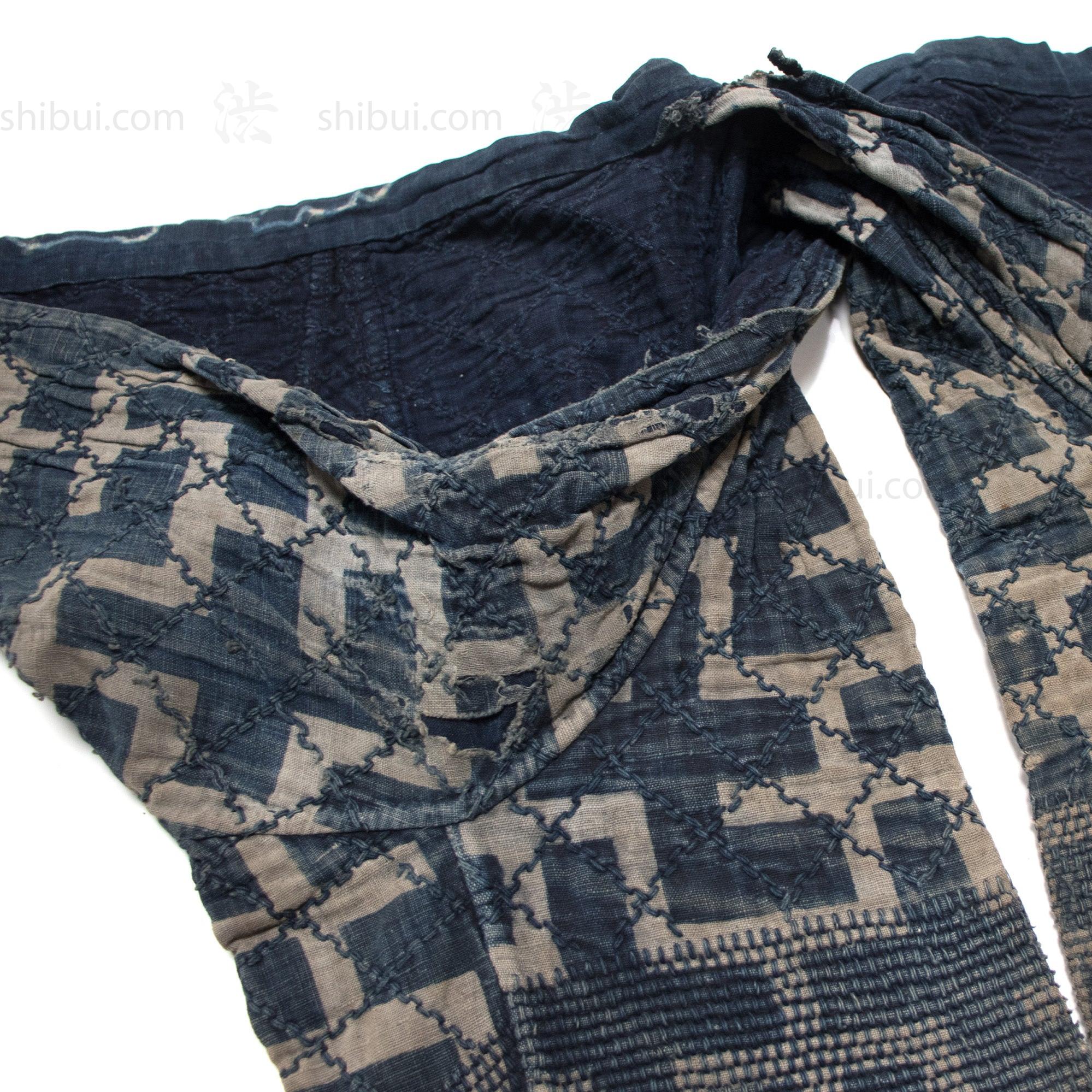 Antique Japanese Sashiko Momohiki Fireman's Pants