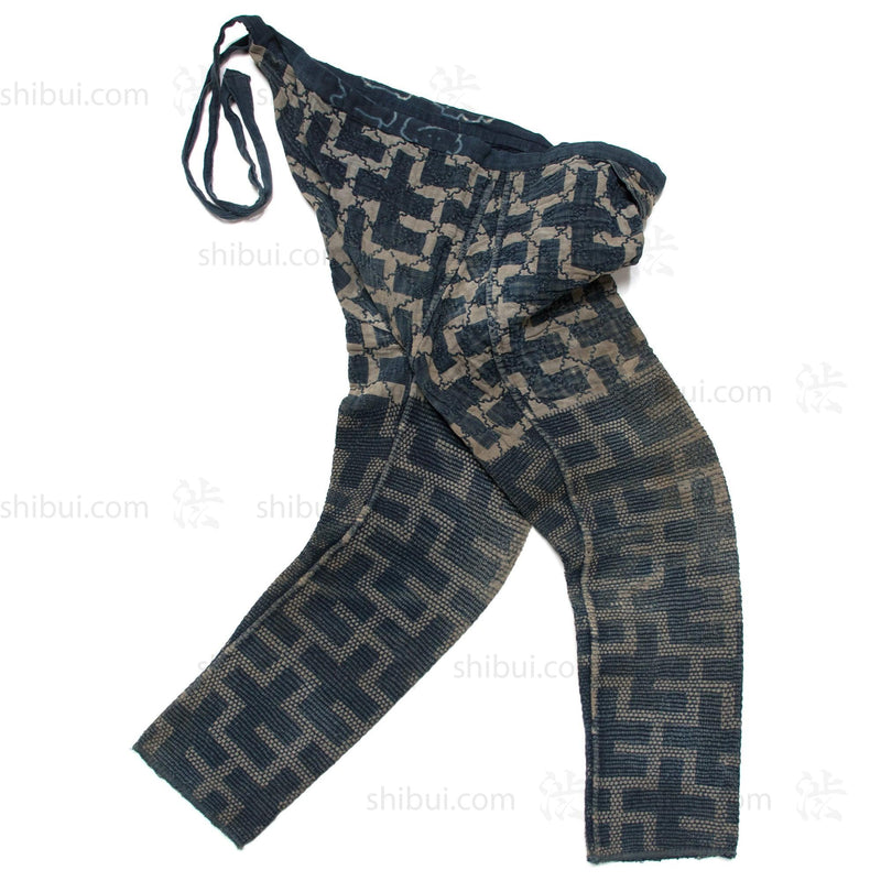 Antique Japanese Sashiko Momohiki Fireman's Pants