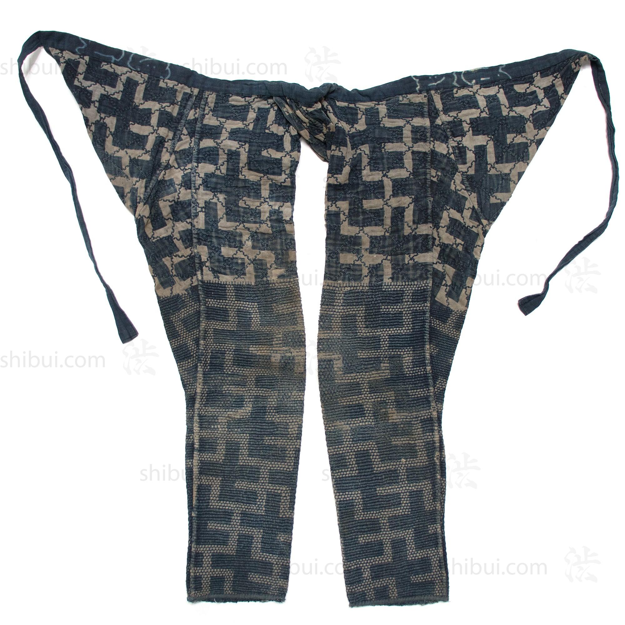 Antique Japanese Sashiko Momohiki Fireman's Pants