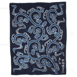 Tsutsugaki Futonji  with Arabesque Motif - Japanese Indigo