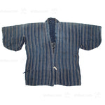Japanese Boro Indigo Short Shima Coat