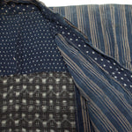 Japanese Boro Indigo Short Shima Coat