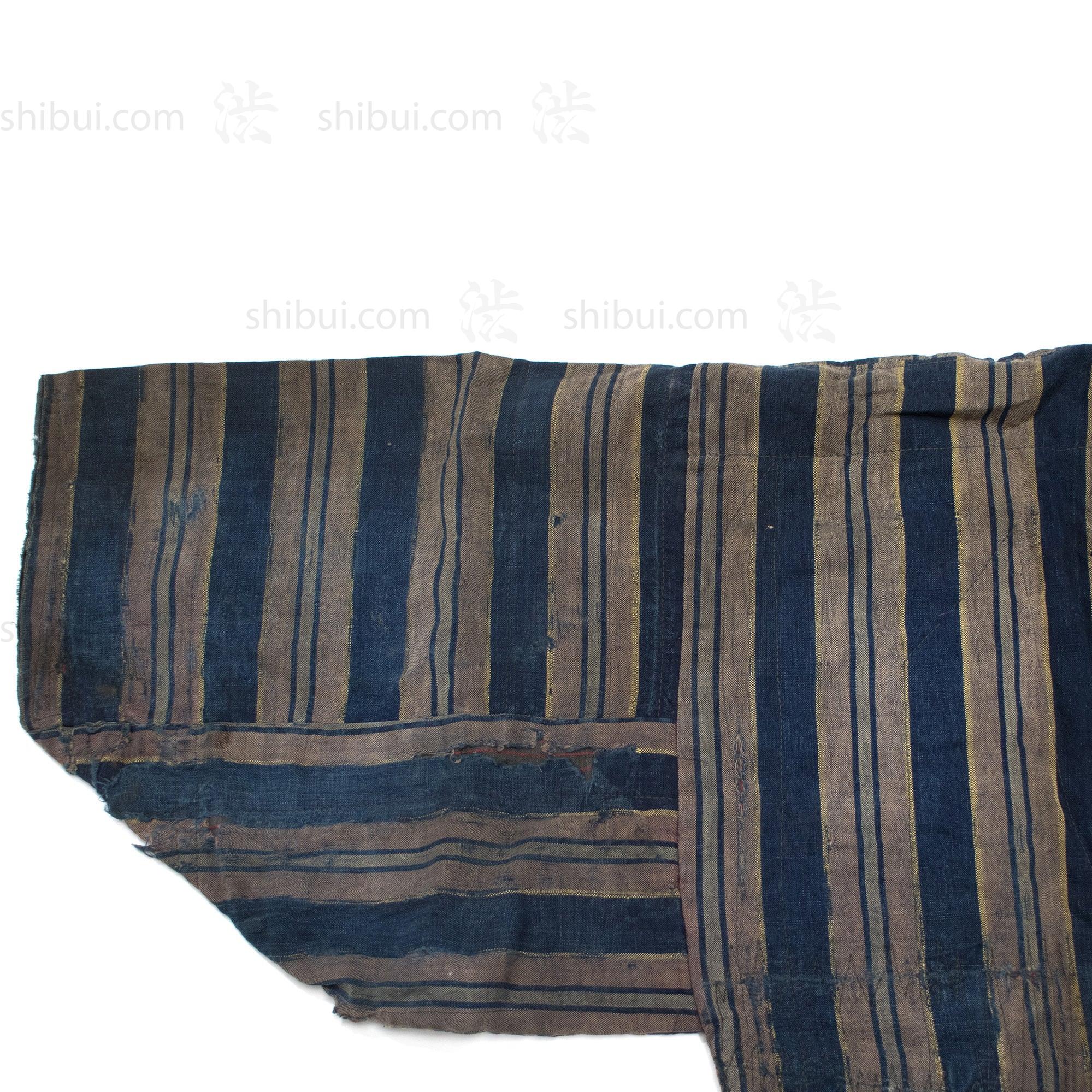 Japanese Boro Indigo Short Shima Coat