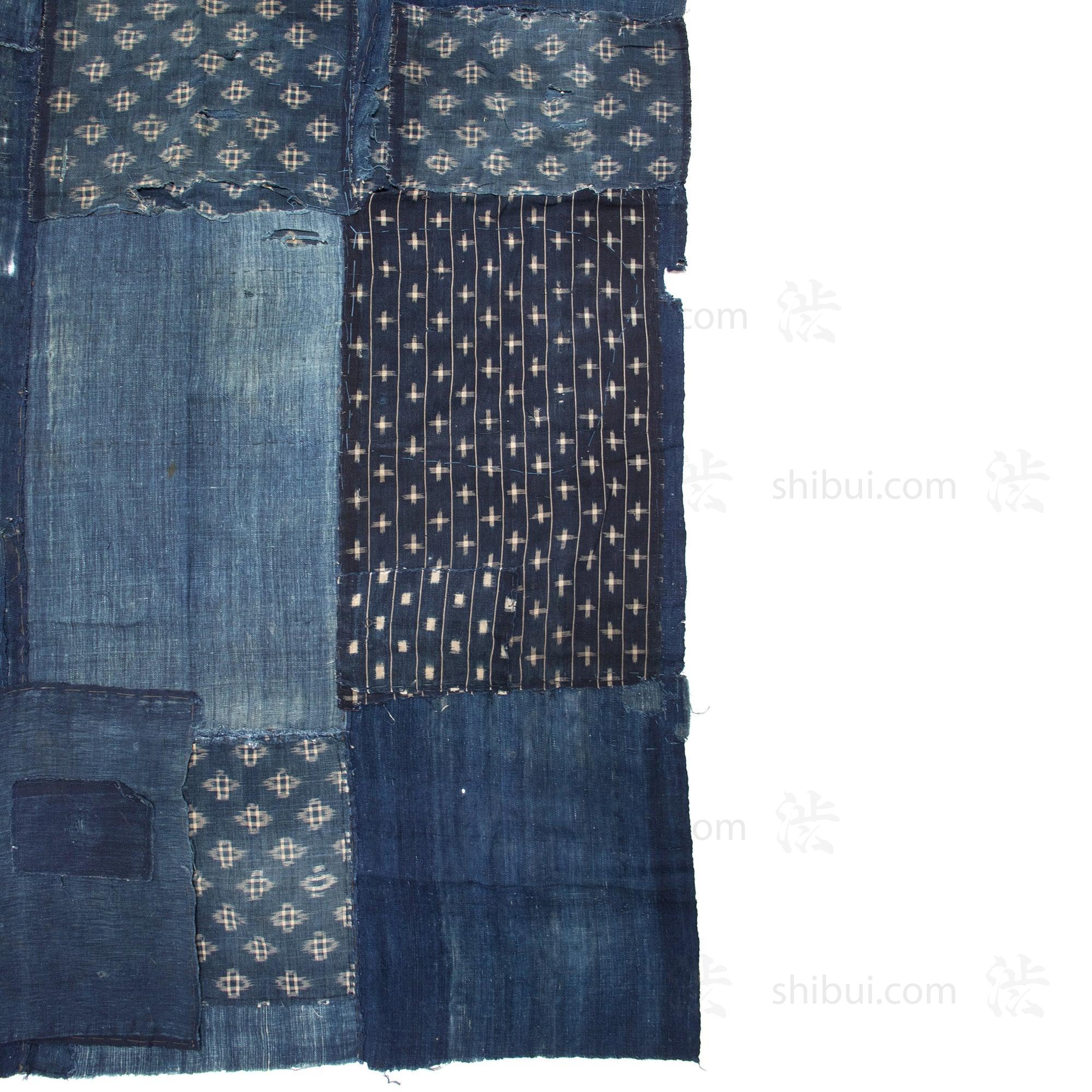 Antique Kasuri Boro Sheet | Japanese Indigo