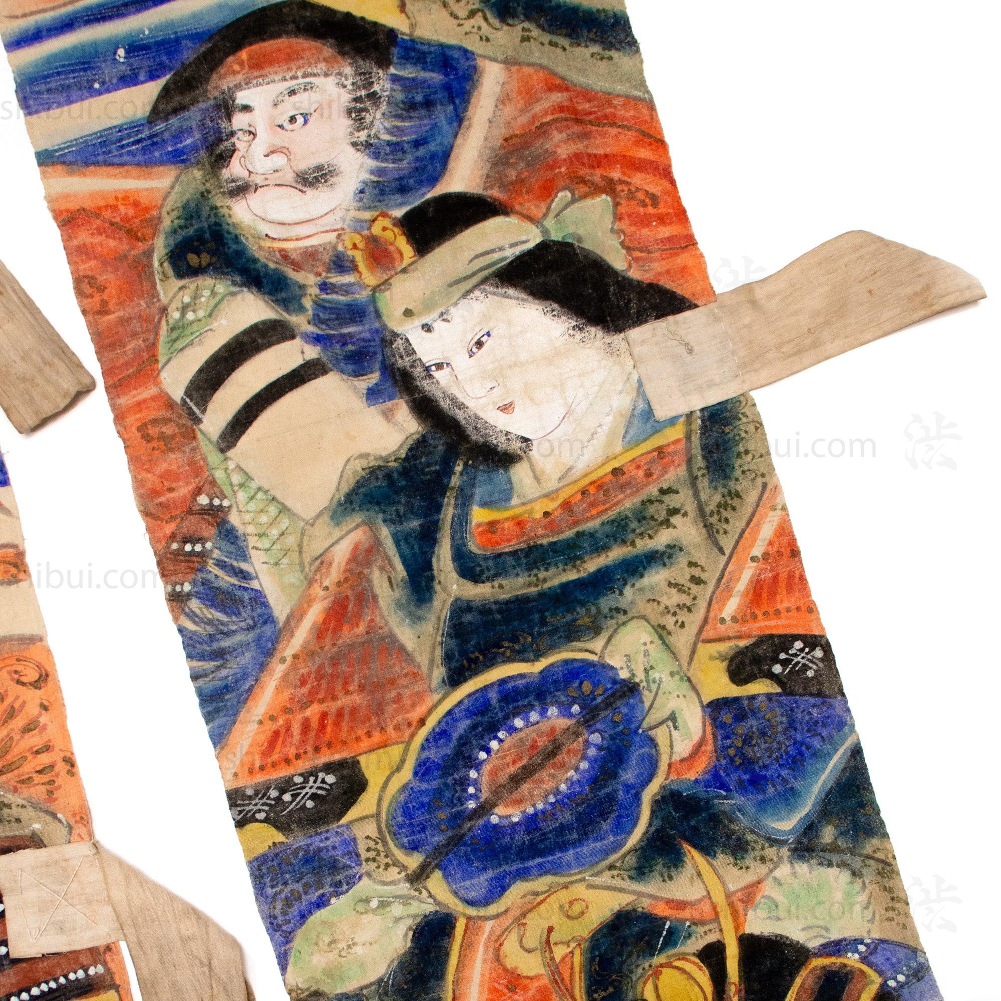 Nobori - Boys Day Banner Set of 2 | Empress Jingu, Her Son and Advisors