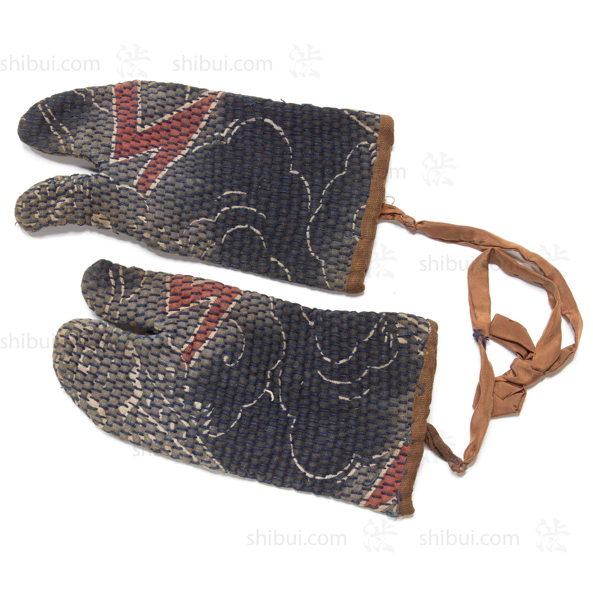 Sashiko Quilted Japanese 19th Century Fireman's Gloves