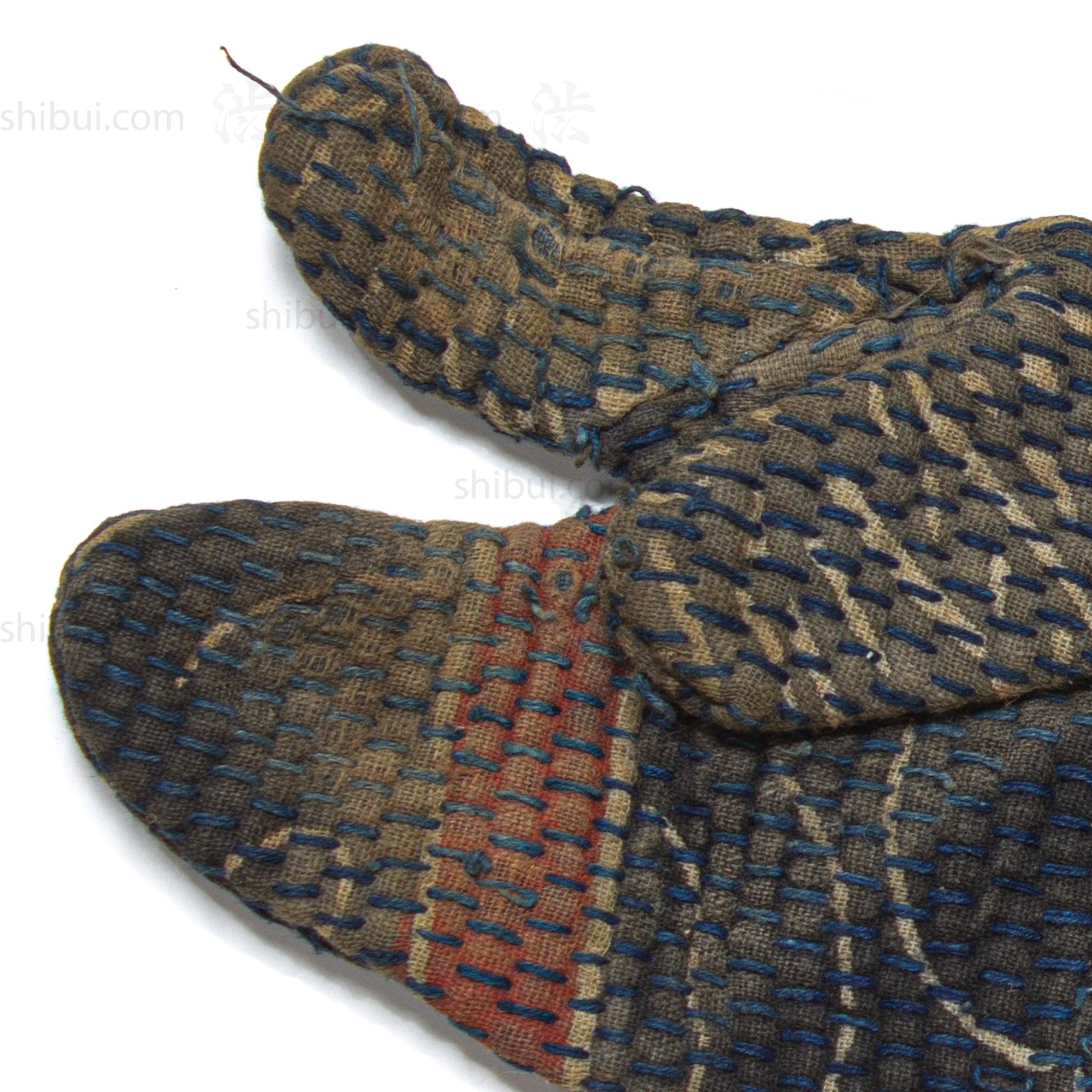 Sashiko Quilted Japanese 19th Century Fireman's Gloves